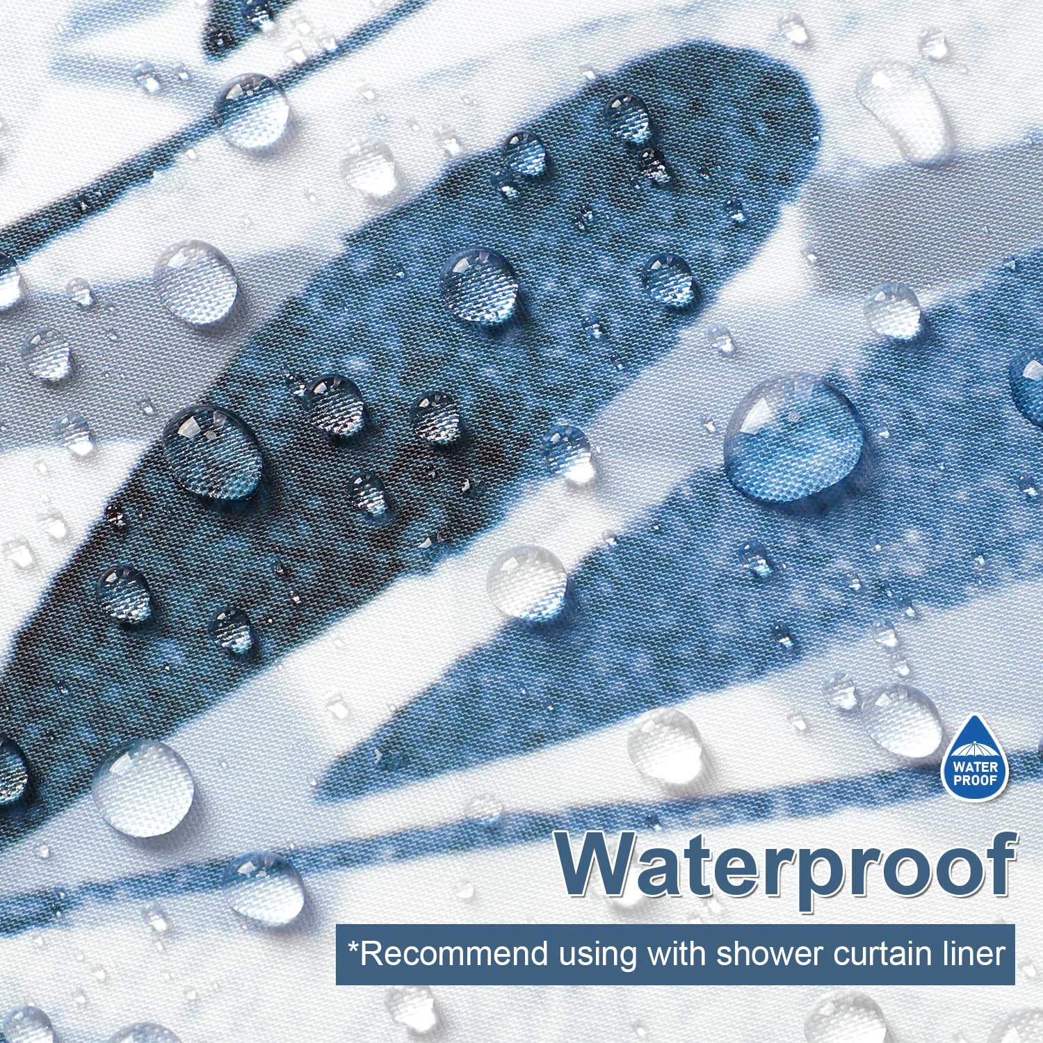 Besbesme Boho Mid Century Shower Curtain Set, Waterproof Fabric For Bathroom Decor Bathtub Modern Machine Washable Weighted Hem