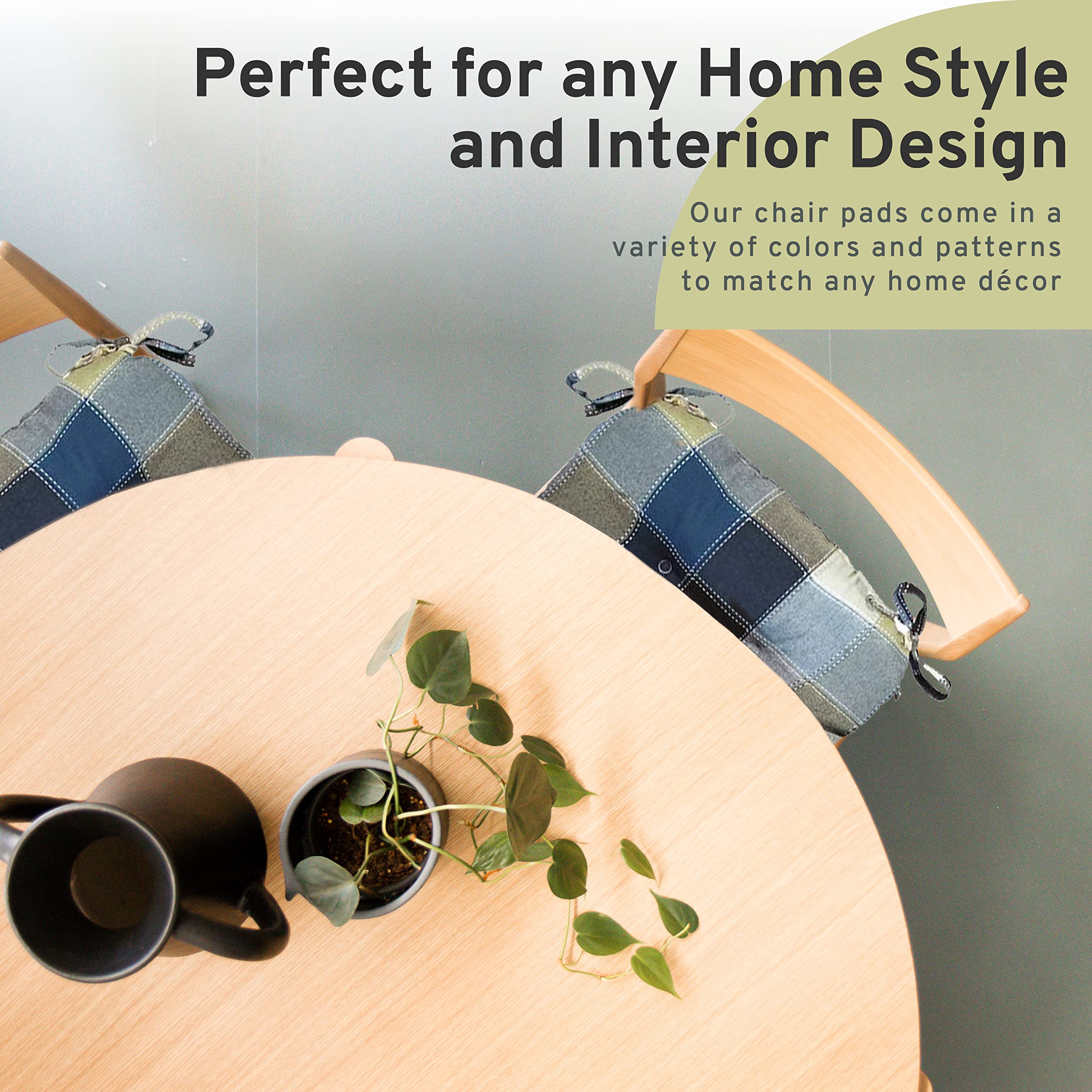 Arlee Polyester,Micro Fiber Chair Pads, 4 Count (Pack Of 1), Blue