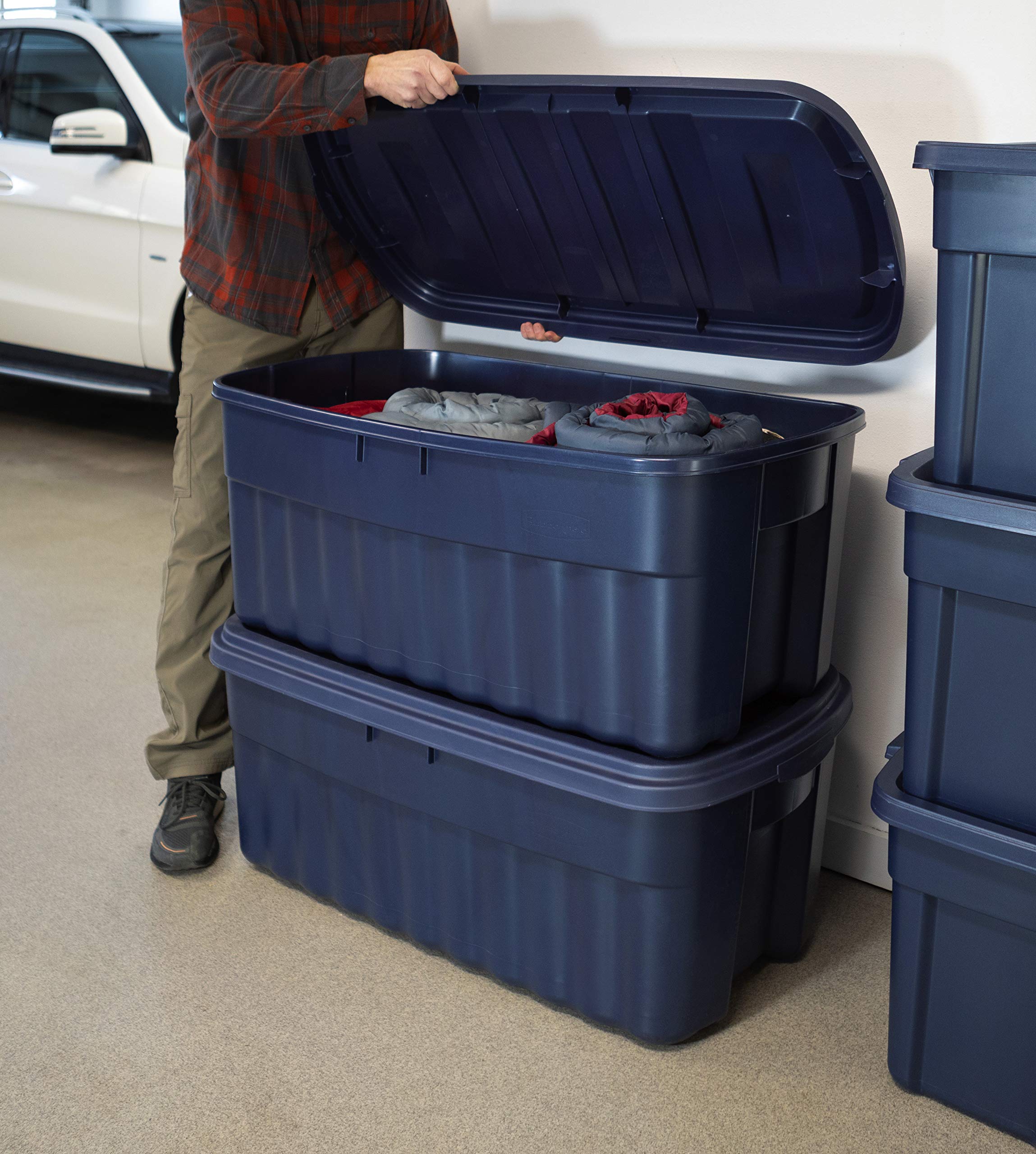 Rubbermaid 50 Gallon Roughneck? Storage Tote Durable, Reusable, Plastic Storage Bin