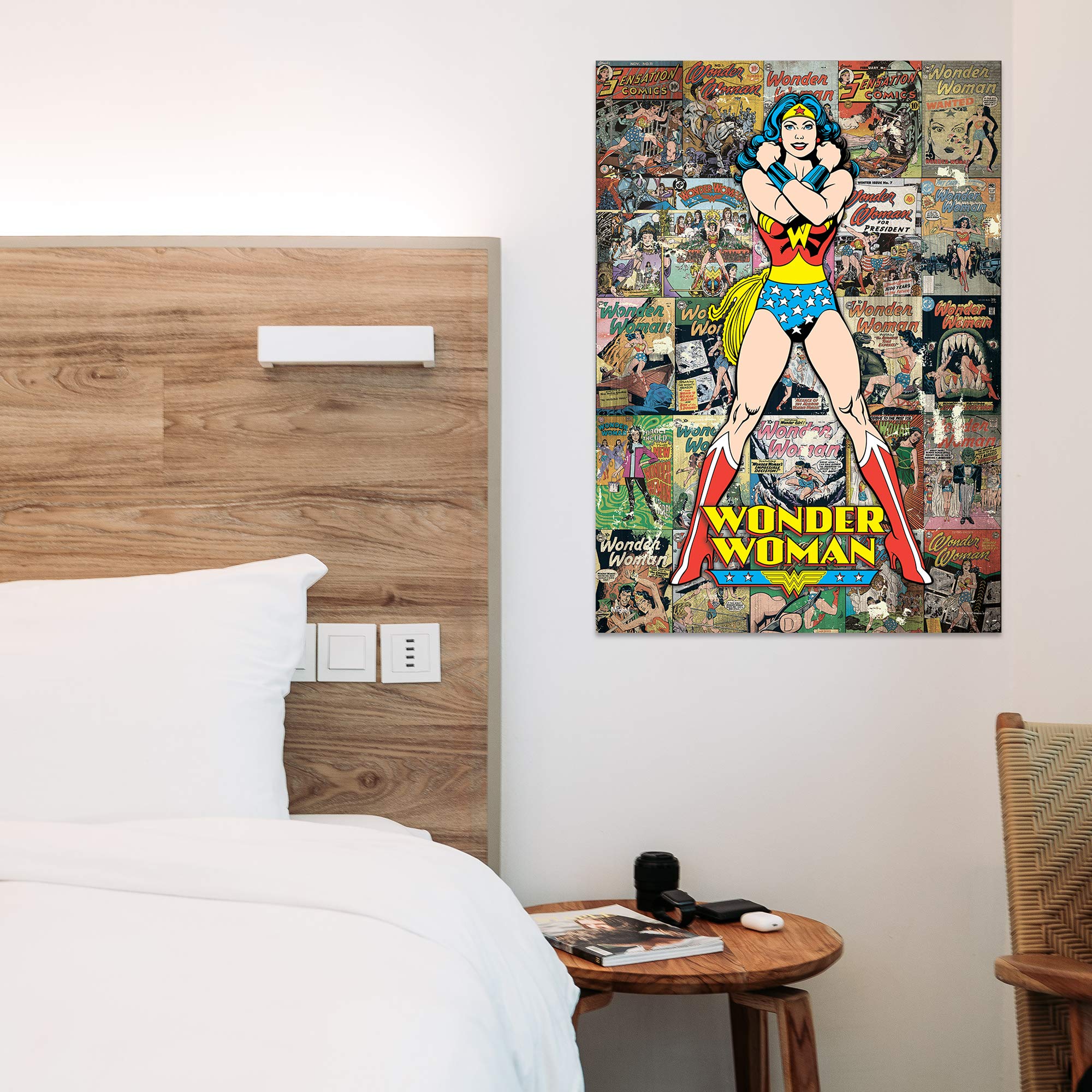 Mightyprint Dc Comics - Wonder Woman - Justice League Comic Book Collage - Durable 17    X 24 Wall Art - Not Made Of Paper - Off