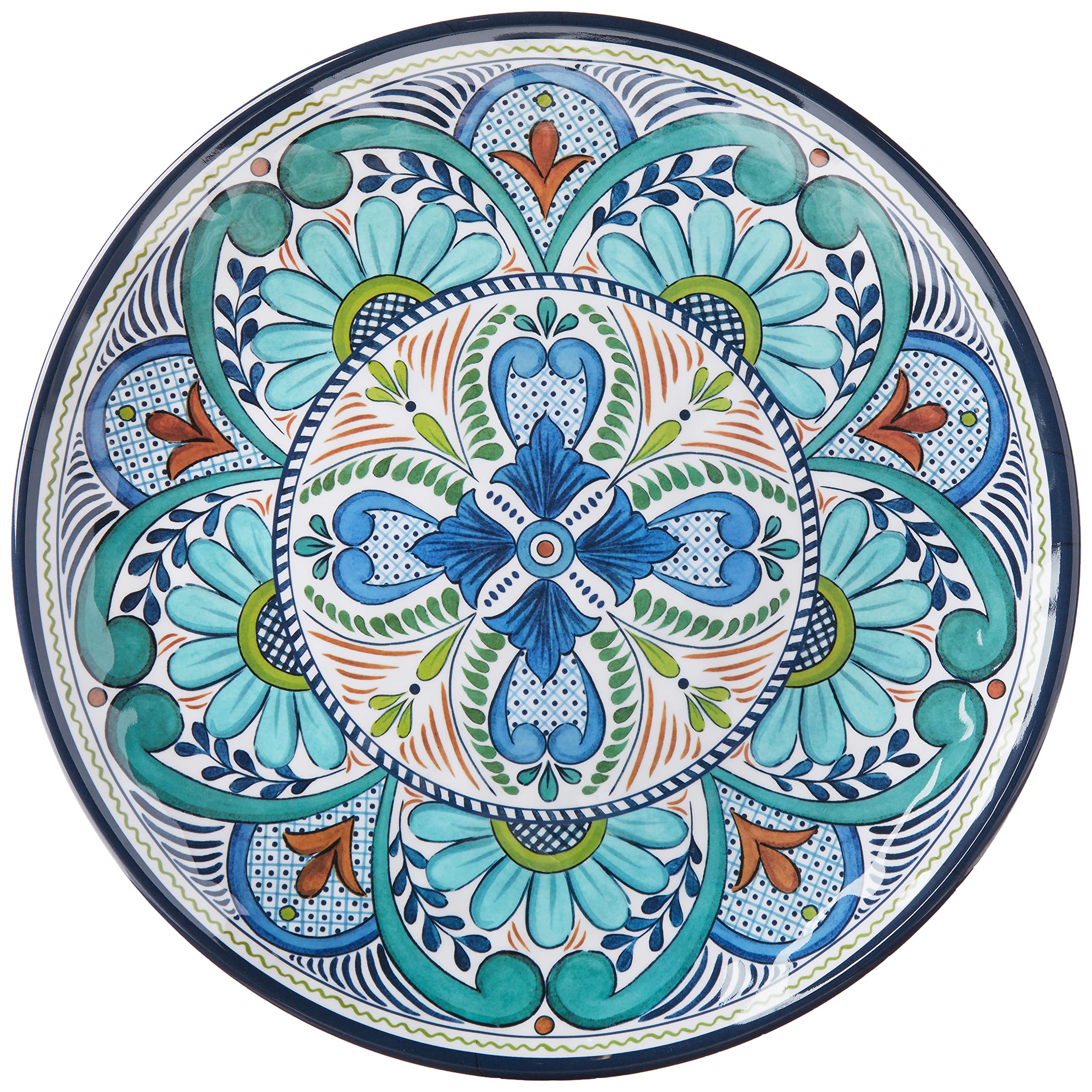 Certified International Talavera 14'' Melamine Round Platter, Multicolor