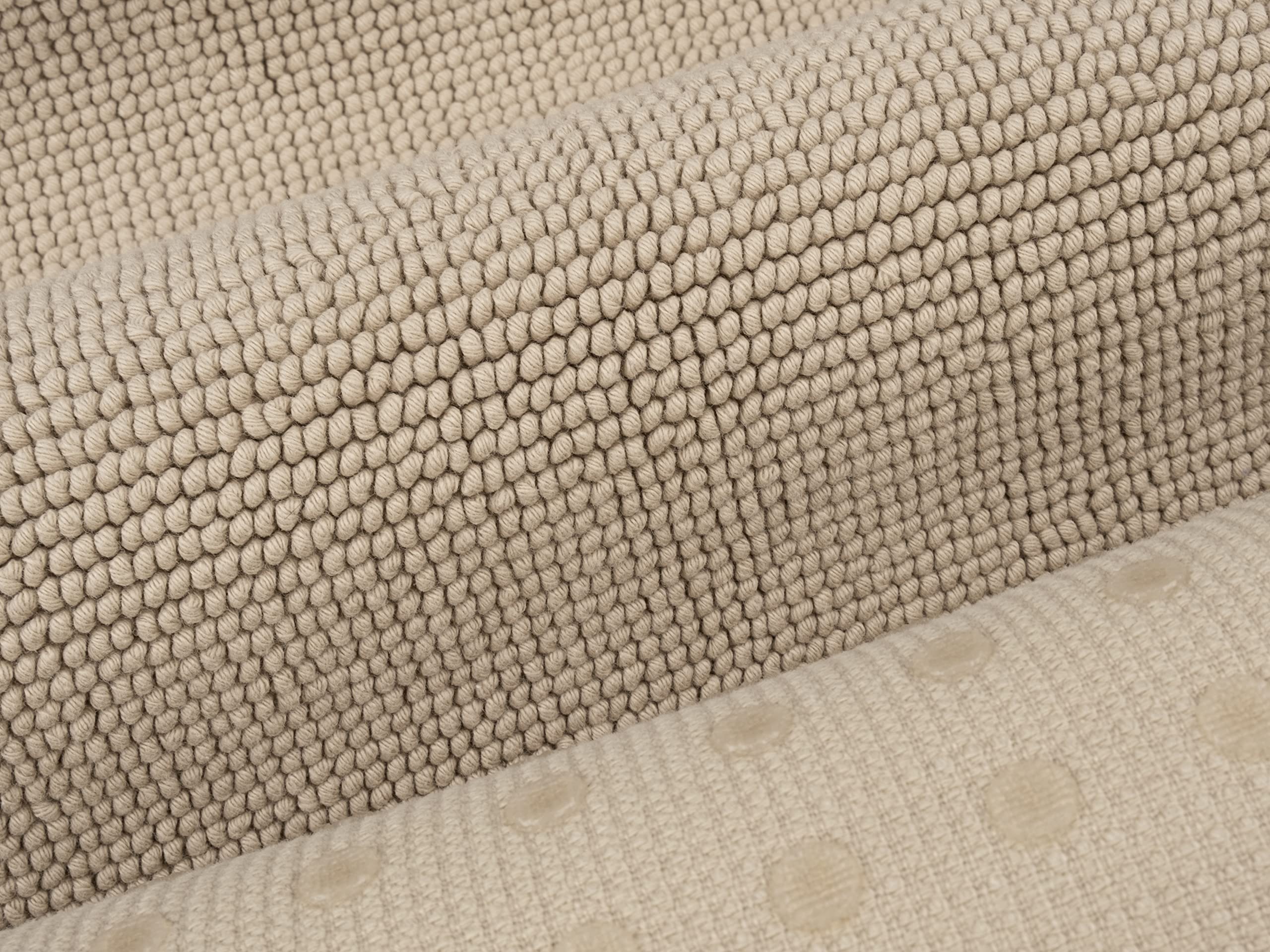 Cotton Paradise Bath Rug for Bathroom  17x24 inch 100% Cotton Non Slip Bath Mat Rug  Soft Absorbent Machine Washable  Beige Bath Rug