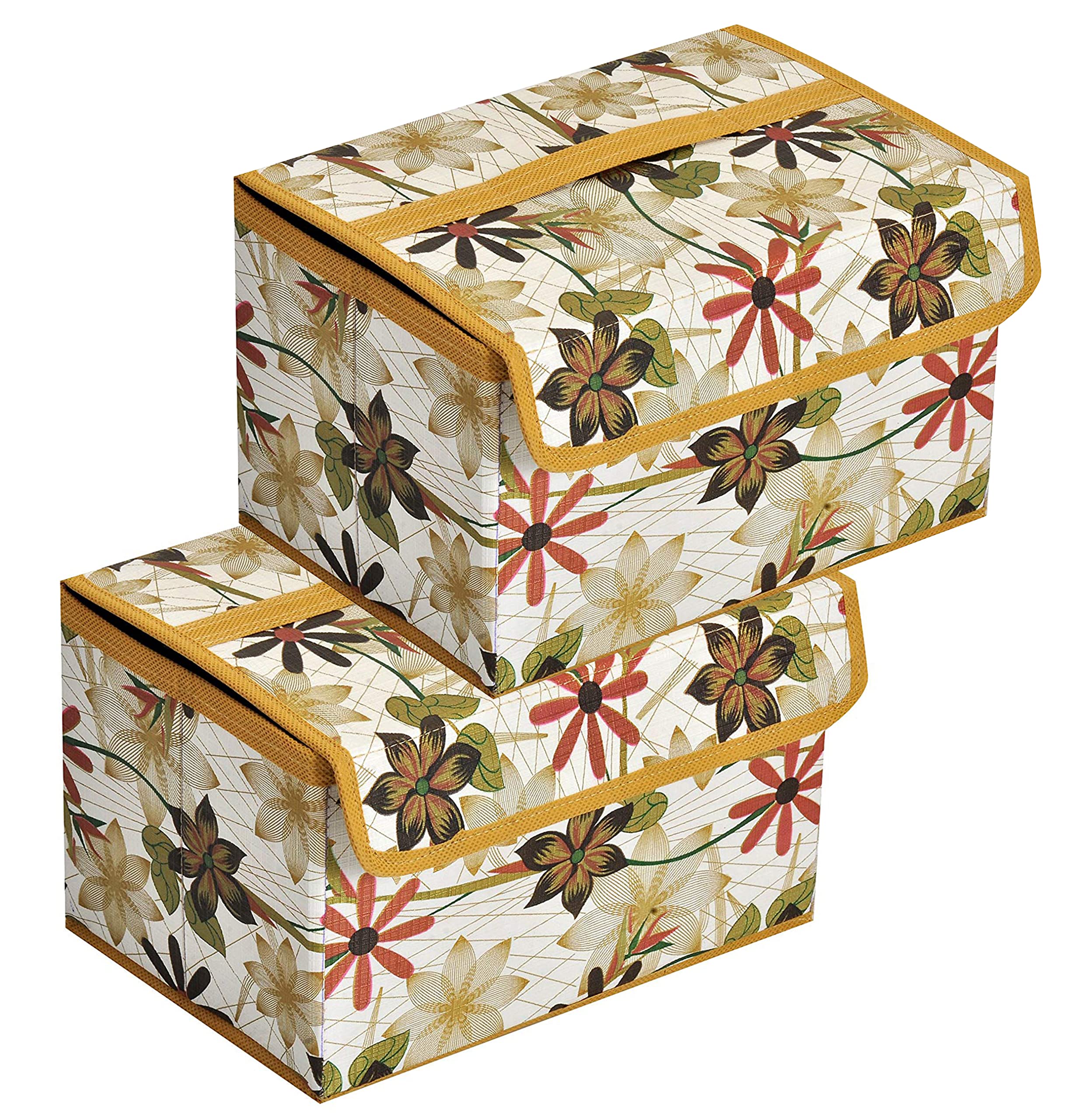 Atorakushon Fabric Foldable Storage Organizer Home Cloth Box Travel Closet Dresser For Wardrobe Underwear, Bras, Socks, Ties, To
