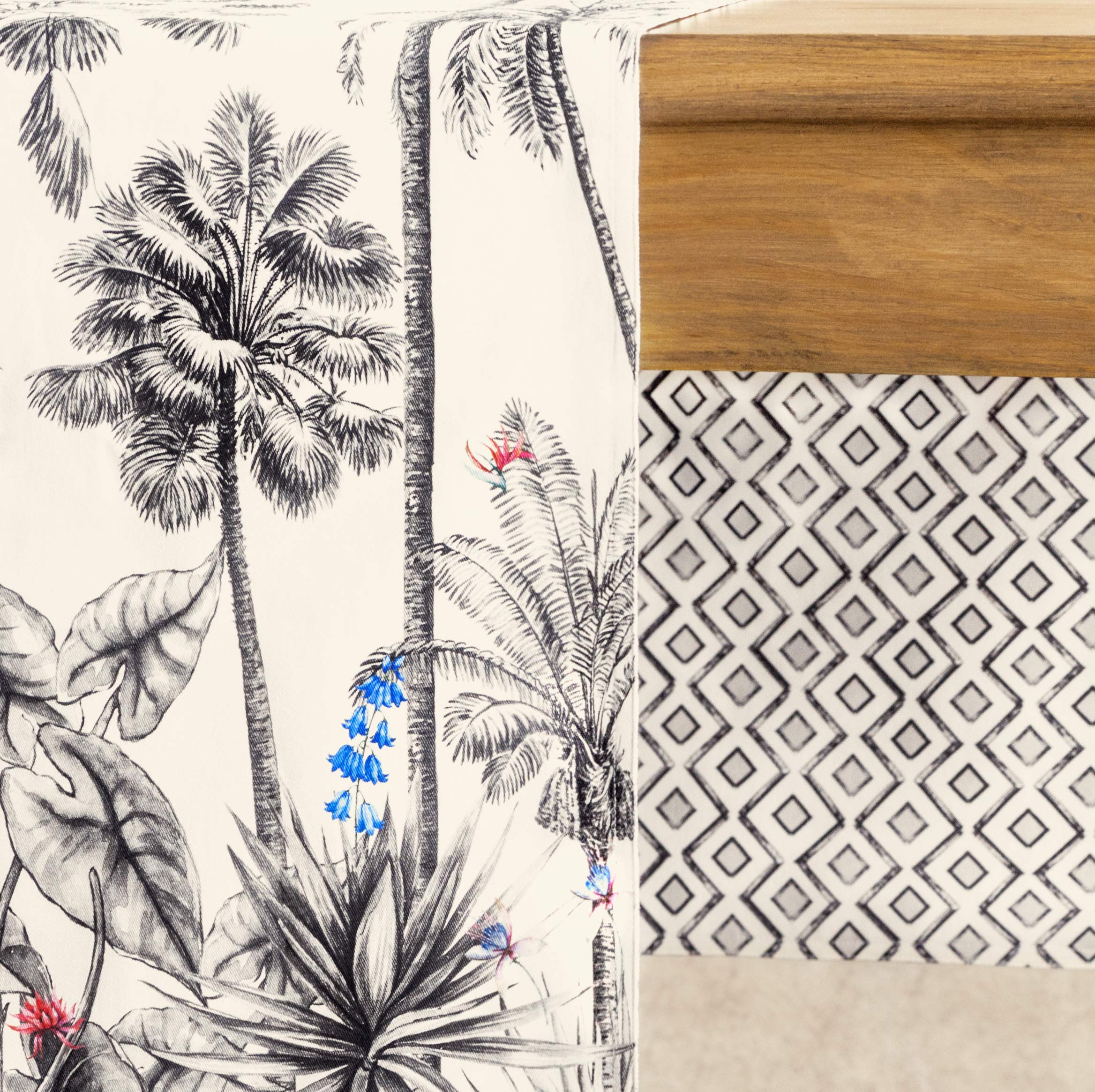 Maison D' Hermine Tablerunners 100% Cotton Decorative Tablerunner Table Cover, Holiday, Dinner, Wedding & Dining, Amazonia (Doub