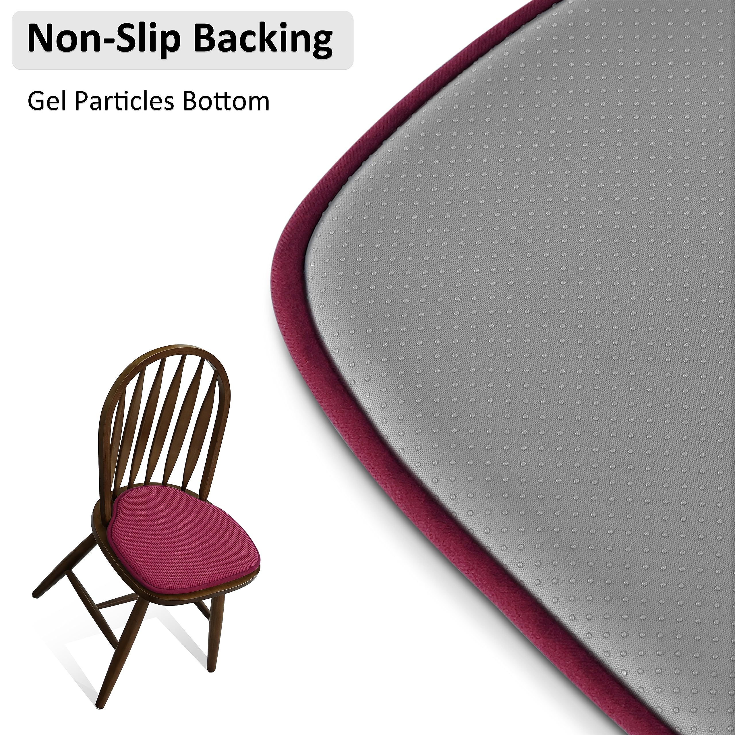 Shinnwa Red Dining Chair Pads For Dining Chairs Non Slip Windsor Chair Cushions Farmhouse Seat Cushion For Kitchen Chairs With F