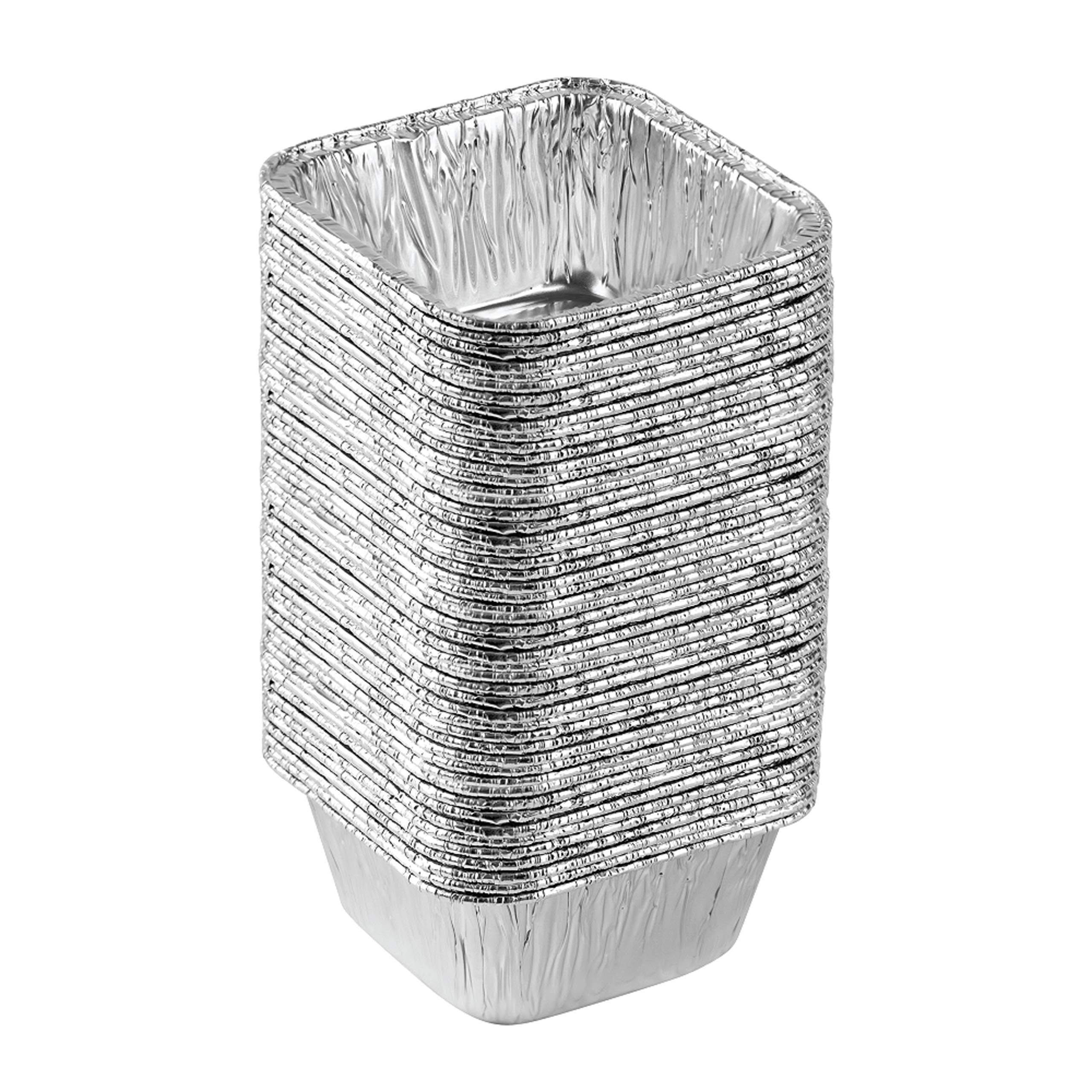 Plasticpro Disposable 4.25 ' ' X 4.25 X 2 ' ' Inch Square Aluminum Tin Foil Baking Pans Bakeware - Cookware Perfect For Baking C