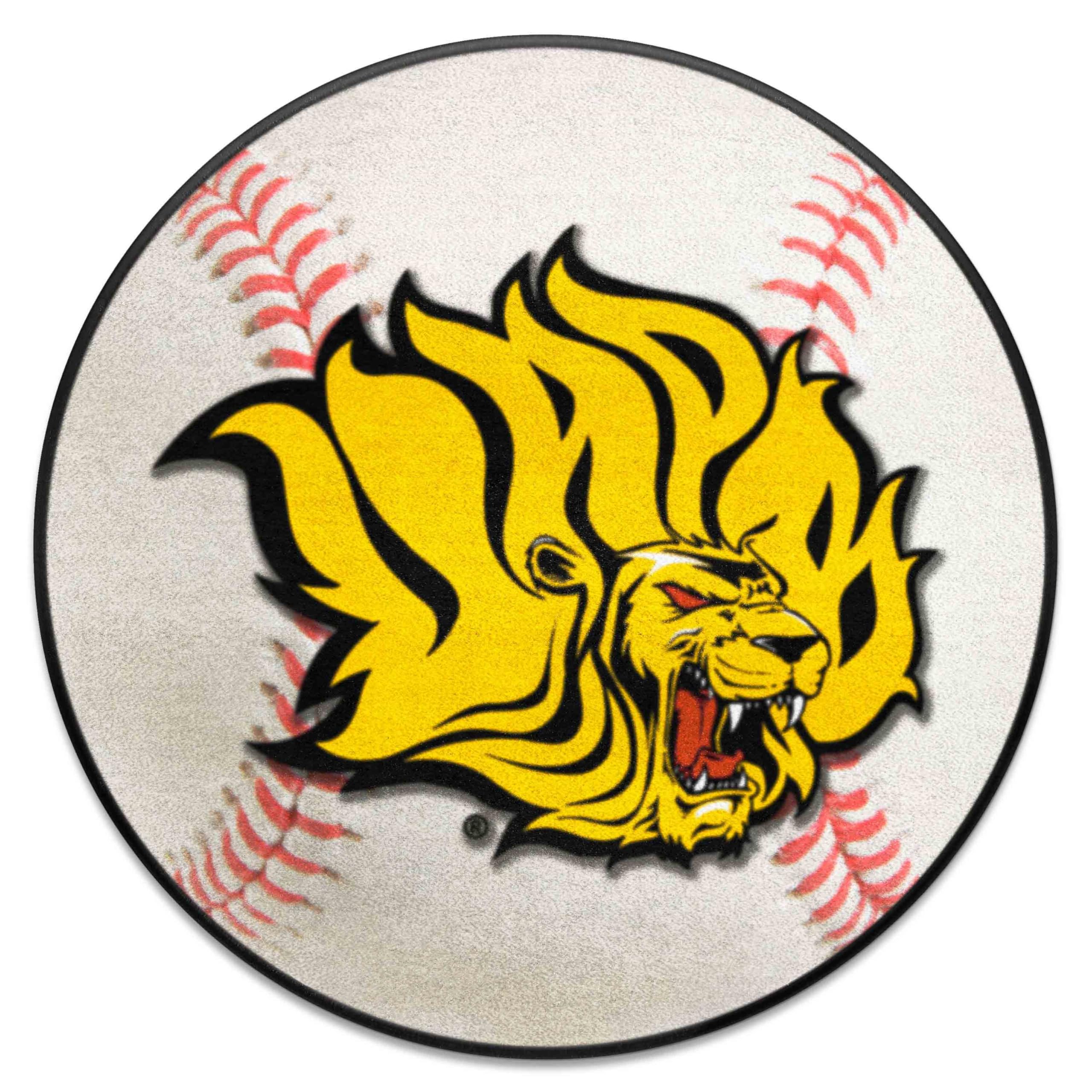 FANMATS 2474 UAPB Golden Lions Baseball Shaped Accent Rug - 27in. Diameter