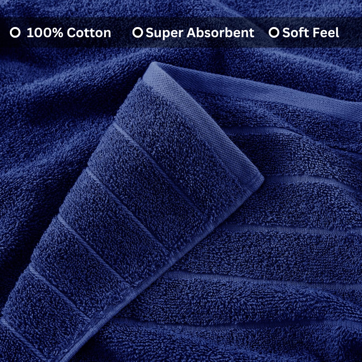 Casa Platino Oversized Bath Towels, 4 Pack Large Bath Towels Set(30''X 60''), Premium Hotel Towels, 100% Ring Spun Cotton Bath T