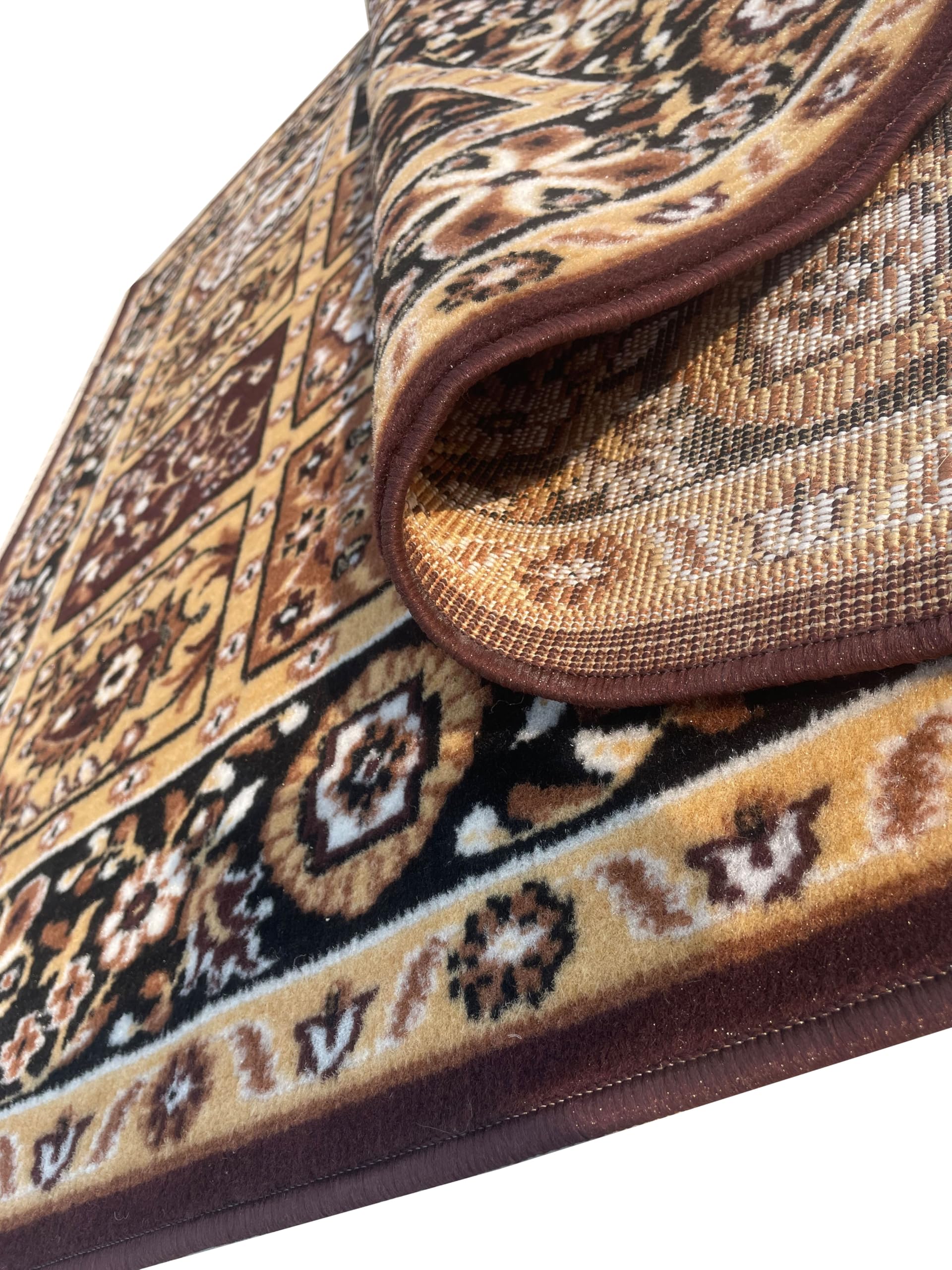 Sifa Carpet Floral Design Soft Acrylic Carpet For Living Room- 5X7 Feet Brown Color (150X200 Cm, Rectangular)