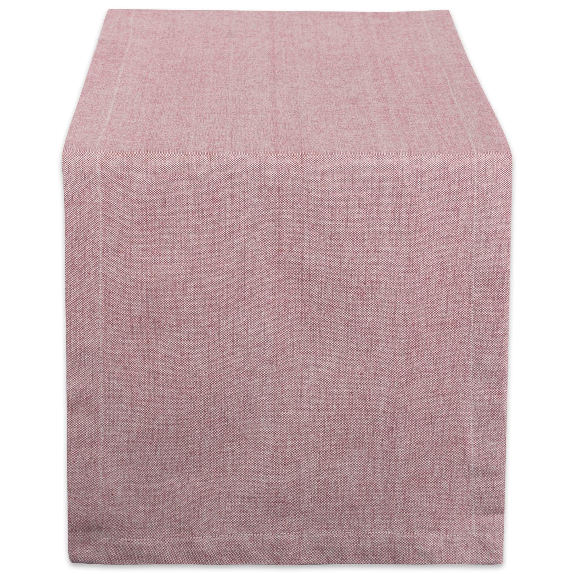Dii Chambray Kitchen, Tabletop Collection, Barn Red, 14X108 Table Runner