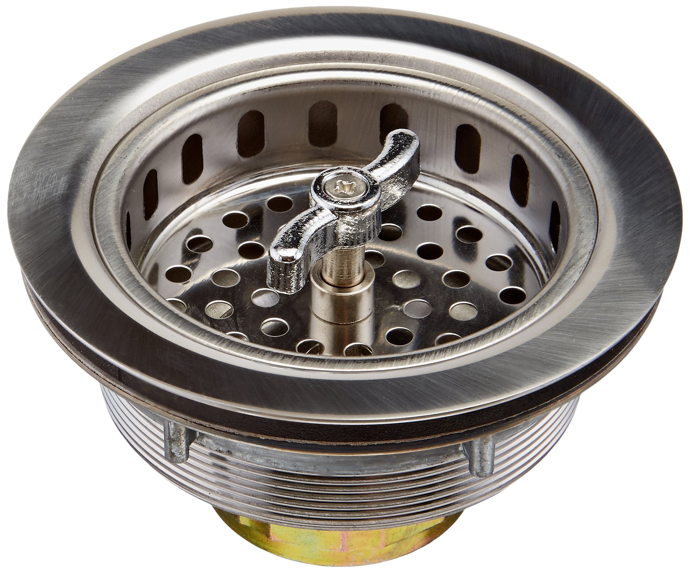 Keeney 1433SS 31/2in dia Twist and Lock Sink Strainer with Basket, Stainless Steel