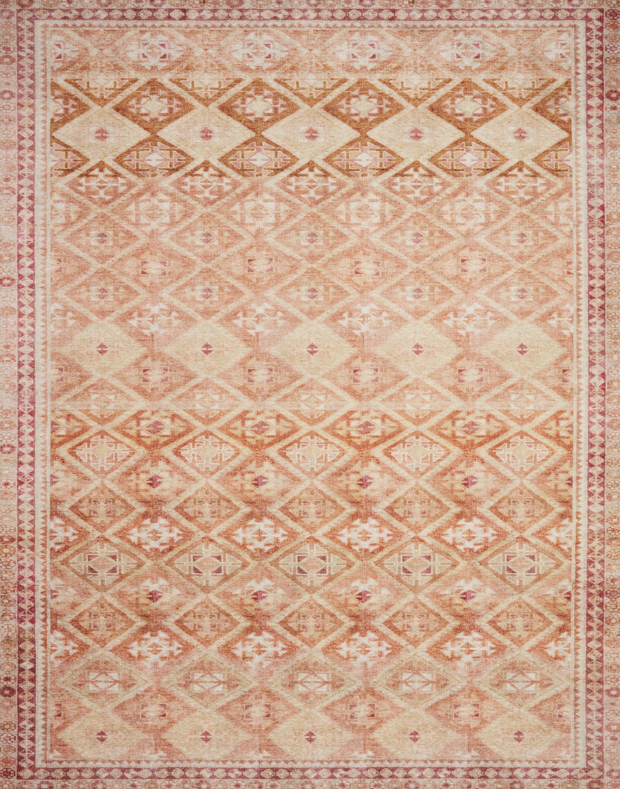 Loloi LAYLA Collection, LAY-16, Natural / Spice, 3-6 x 5-6, .13 Thick, Accent Rug, Soft, Durable, Vintage Inspired, Distressed
