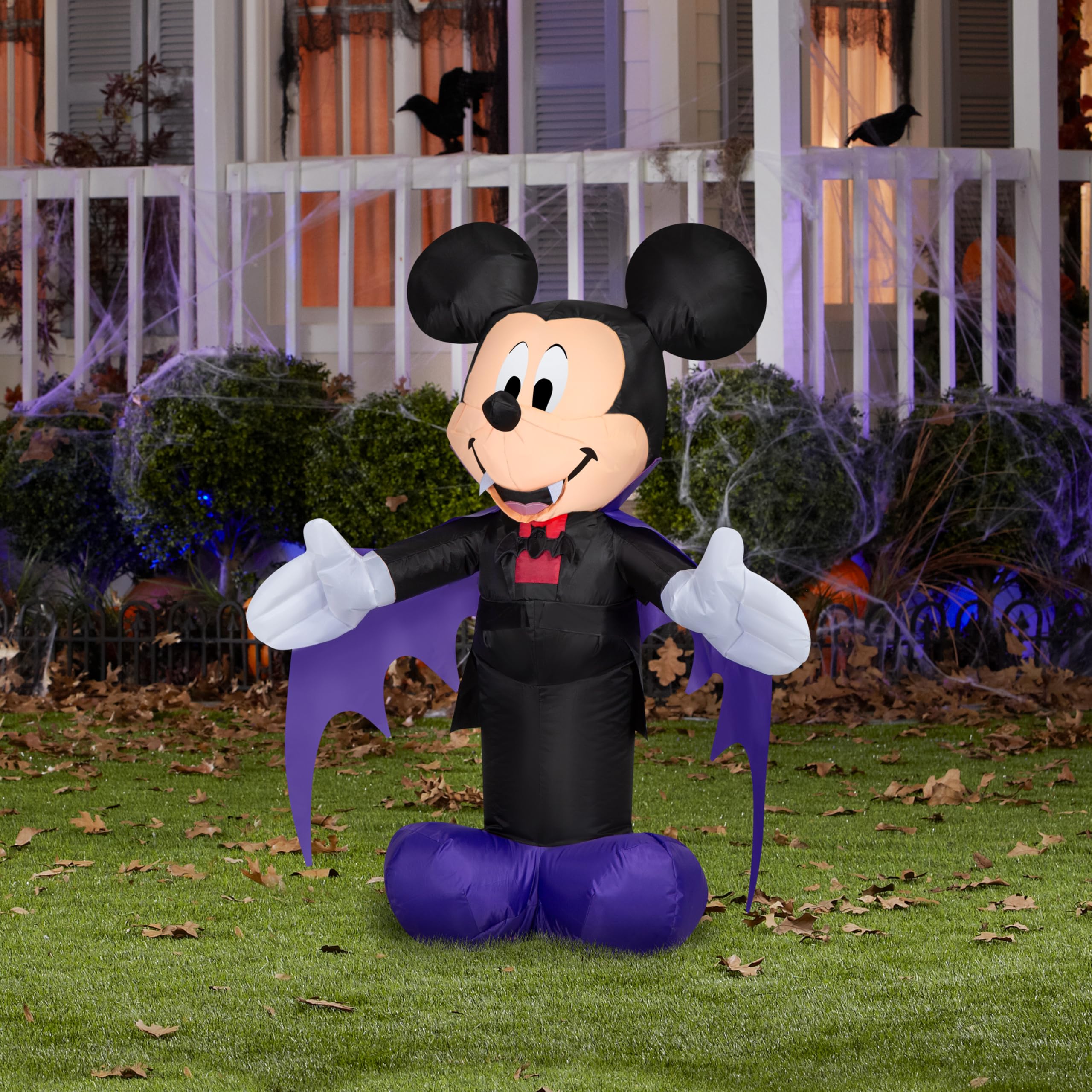 Gemmy Airblown Inflatable Vampire Mickey Disney, 3.5 ft Tall, Multicolored