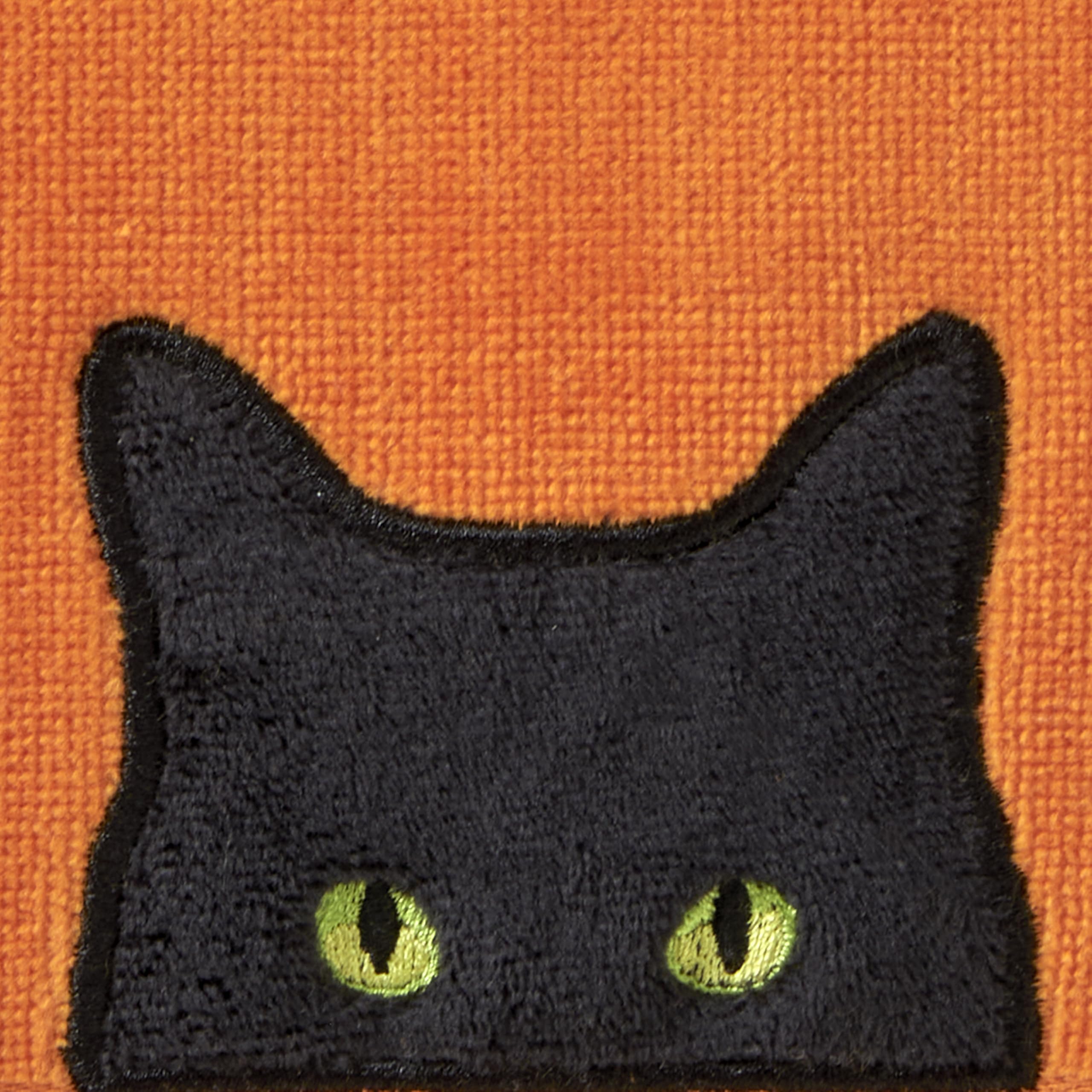 Skl Home Halloween Shadows Eyes Hand Towel 2Pc Set For Bath/Kitchen/Bar & Gift, Orange
