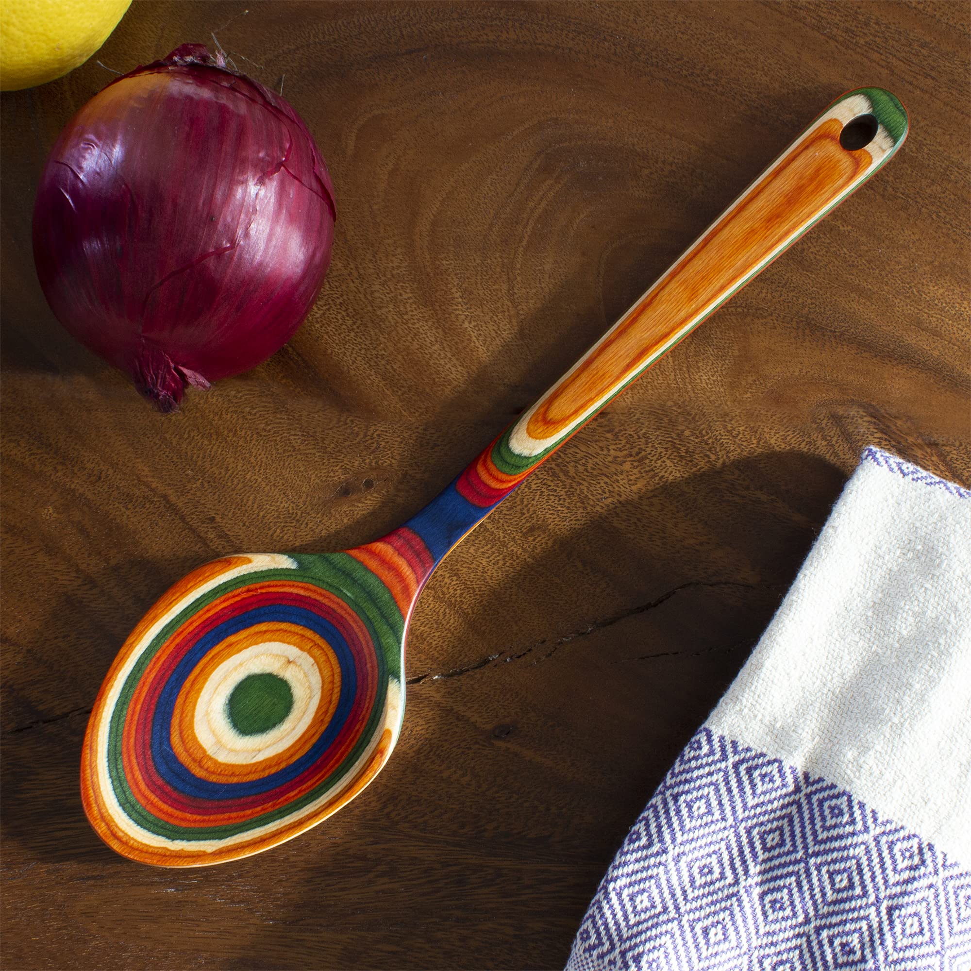 Baltique Marrakesh Collection 14'' Grand Serving Spoon, Extra-Large Cooking Spoon, Safe For Use On Nonstick