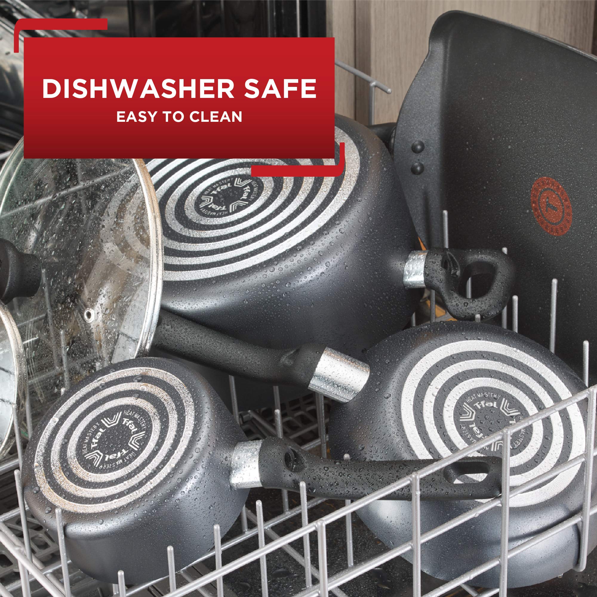 T-Fal Advanced Nonstick Fry Pan 8 Inch Oven Safe 350F Cookware, Pots And Pans, Dishwasher Safe Black