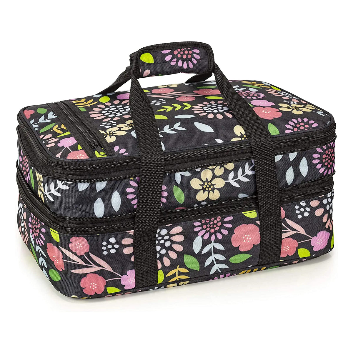 Vp Home - Double Casserole Travel Bag - Insulated Food Containers Carrier - Food Warmer Carry Case For Trip - Suitable For Hot O