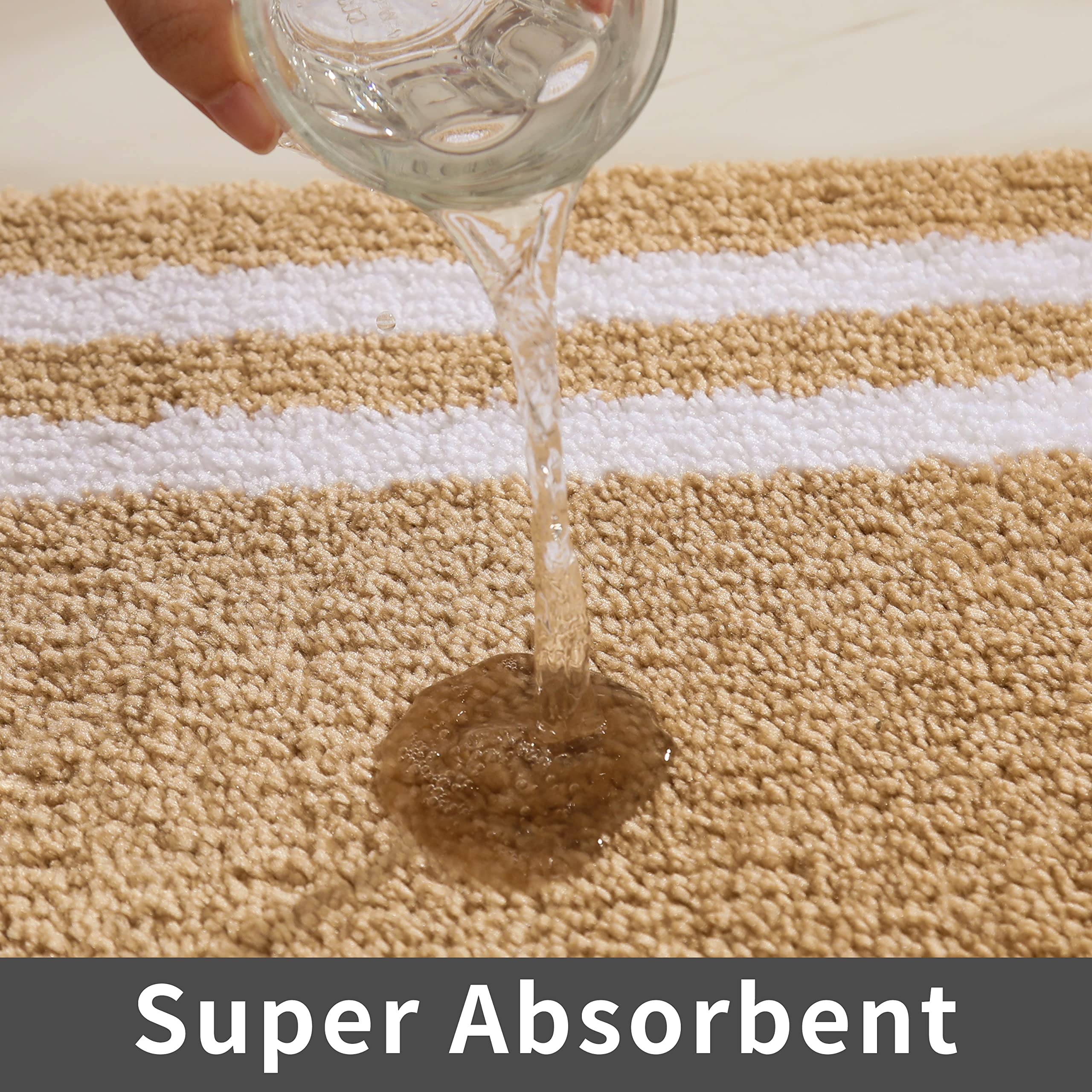 Cosy Homeer Extra Thick Bath Rugs - Anti-Slip Bath Linen Sets Mats Soft Plush 100% Strong Polyester Mat Living Room Bathroom Wat