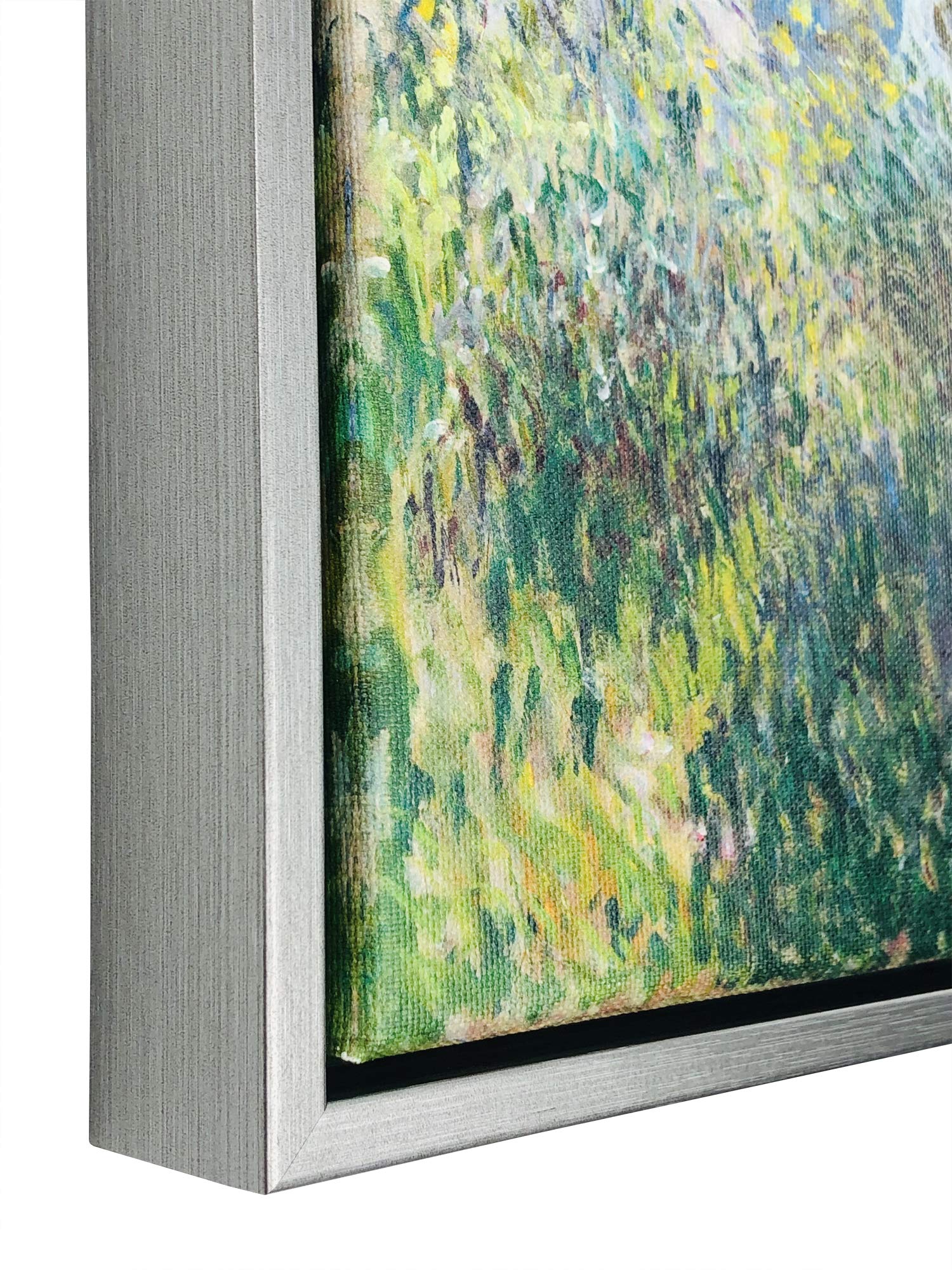 Wieco Art Framed Wall Art Woman With A Parasol Madame Monet And Her Son Of Claude Monet Famous Classic Oil Paintings Canvas Prin