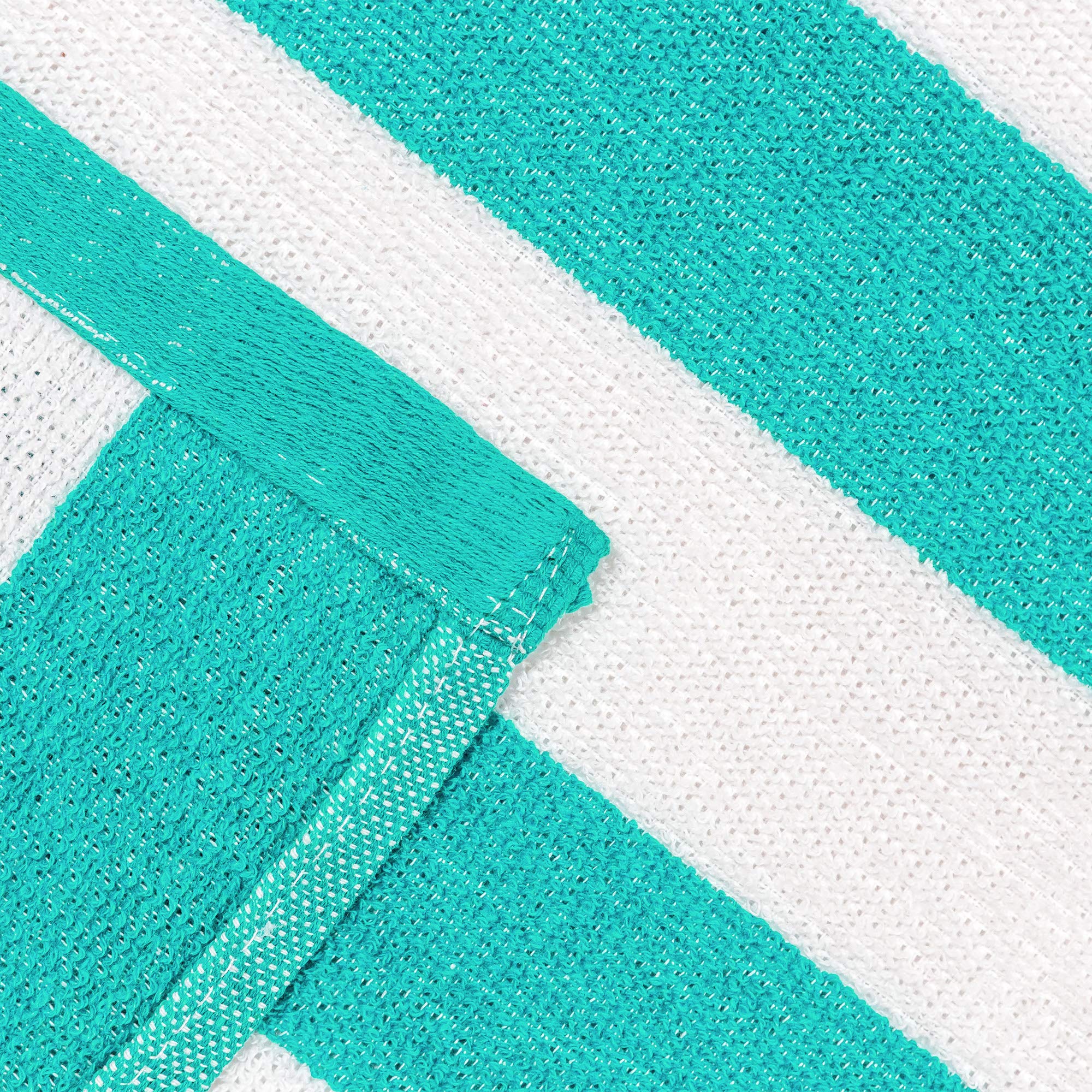 Beachland Classic Cabana Stripe Beach Towel - 30 x 60 inch 100% Soft Cotton Terry Resort Style Perfect for Beach and Pool (Royal-Tur-Mint-Pink  48 Pack)