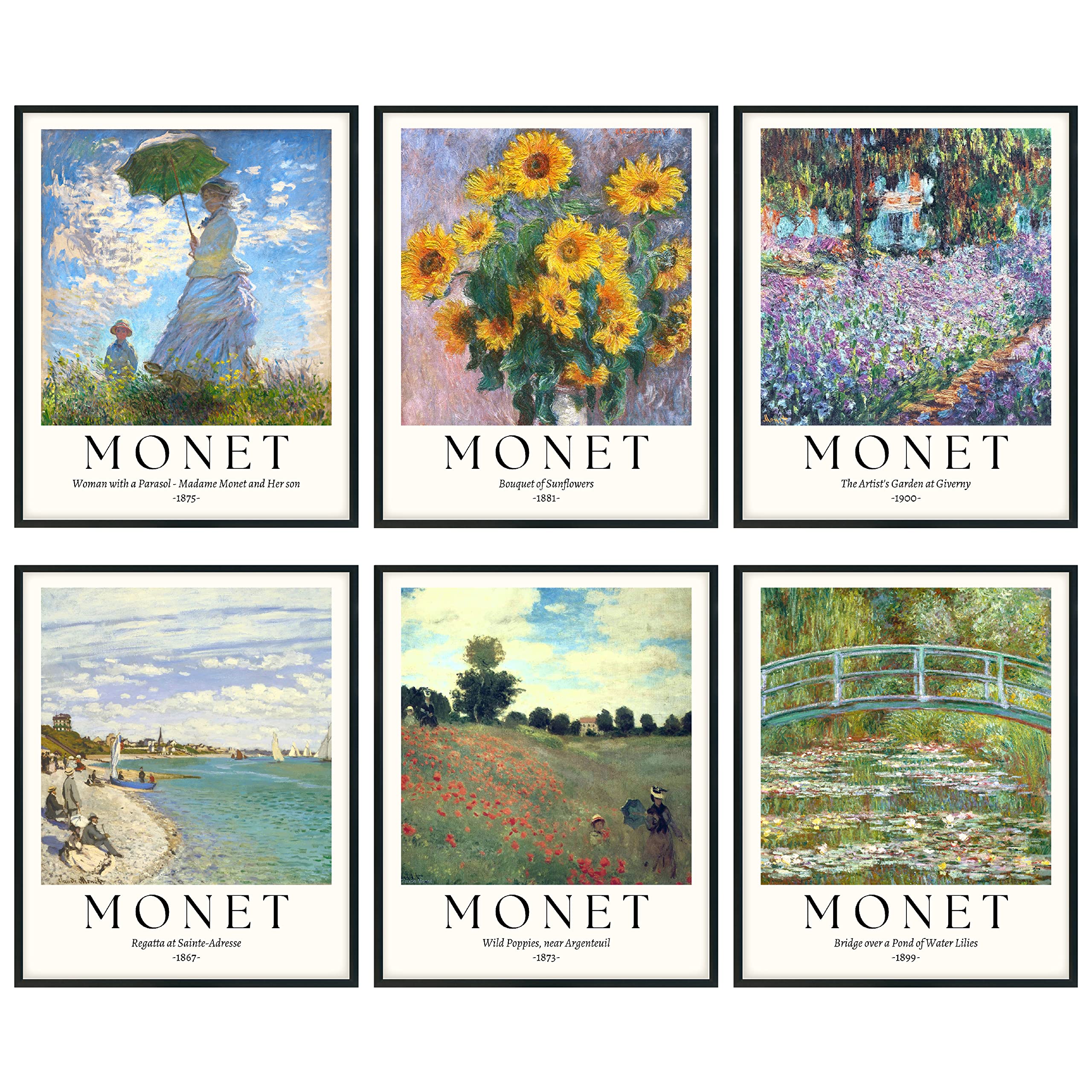 97 Decor Monet Poster - Monet Wall Art, Water Lilies Monet Prints, Monet Artwork For Walls, Claude Famous Art Prints Posters, Cl