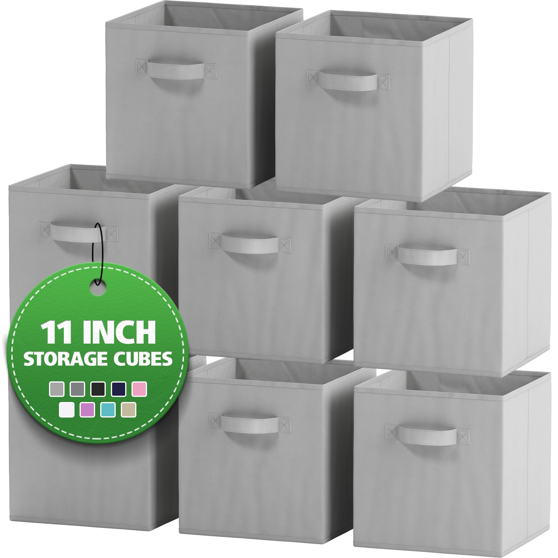 Royexe Cube Storage Baskets For Organizing -11 Inch -Set Of 8 Heavy-Duty Storage Cubes For Storage And Organization. Perfect Bin