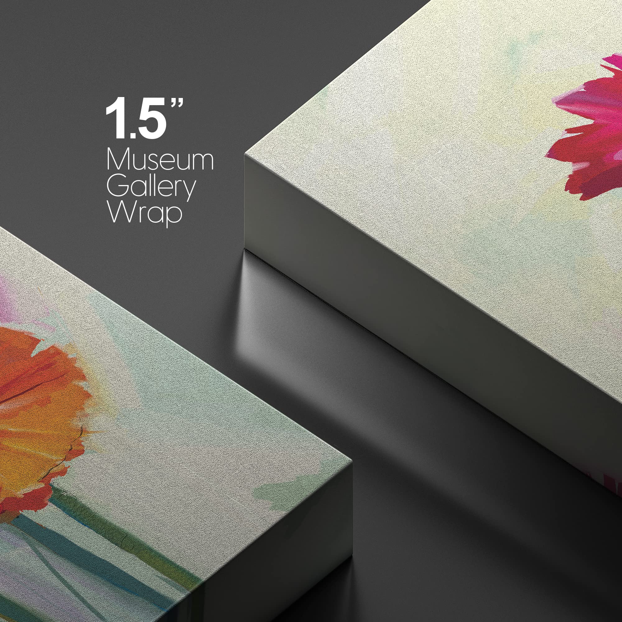 Wall26 Canvas Wall Art - Watercolor Style Colorful Flowers - Giclee Print Gallery Wrap Modern Home Art Ready To Hang - 16X24 Inc