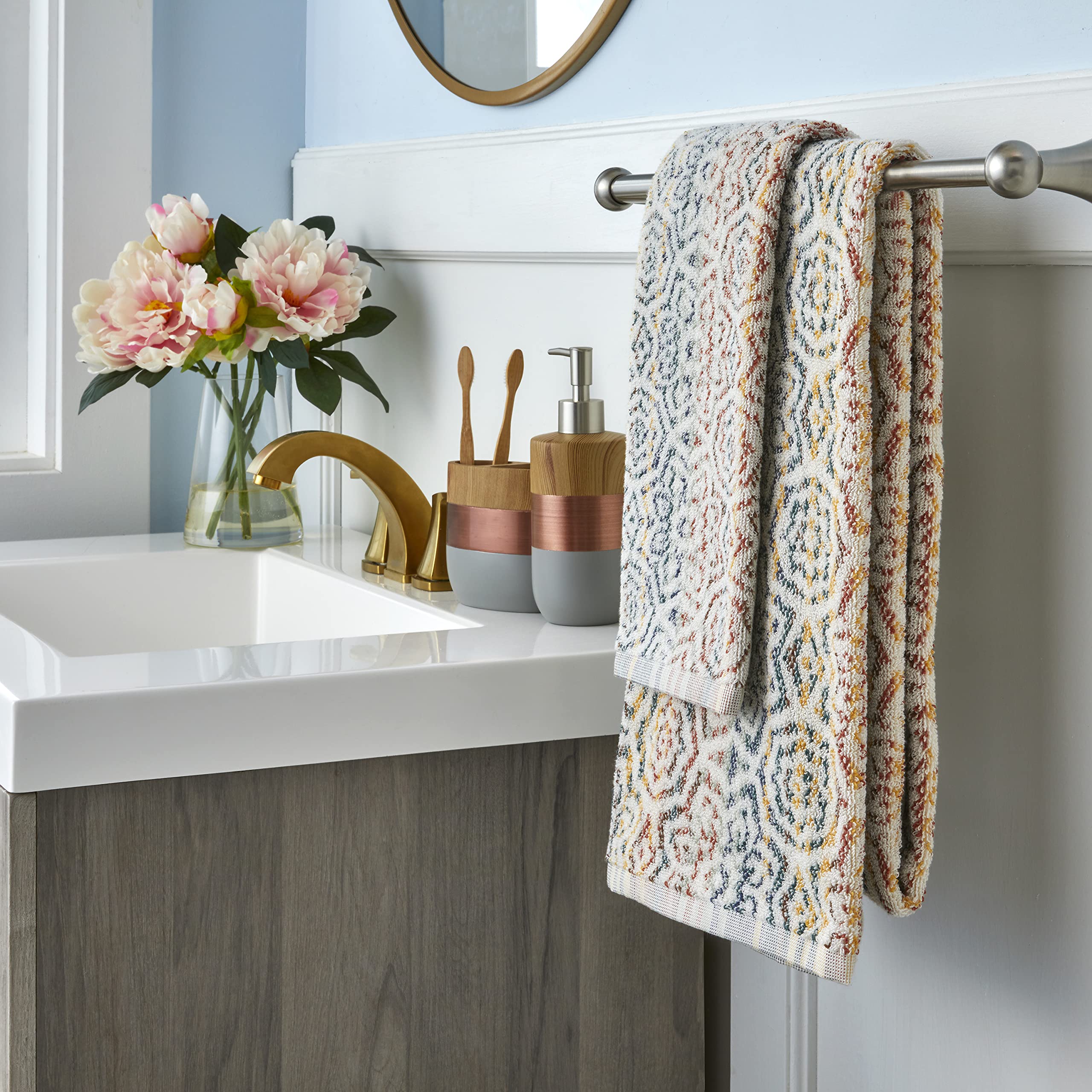 Skl Home By Saturday Knight Ltd. Rhapsody Bath Towel,Spice 27X50