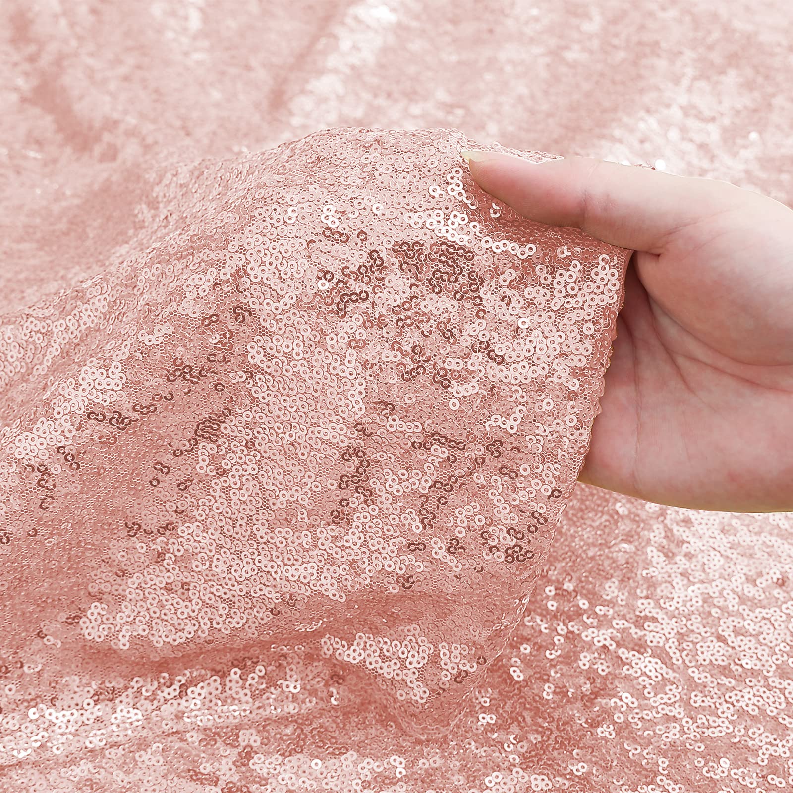 Sugargirl 10 Packs 12 X 72 Inches Sequin Table Runner, Glitter Rose Gold Table Runner For Birthday Party Supplies Wedding Holida