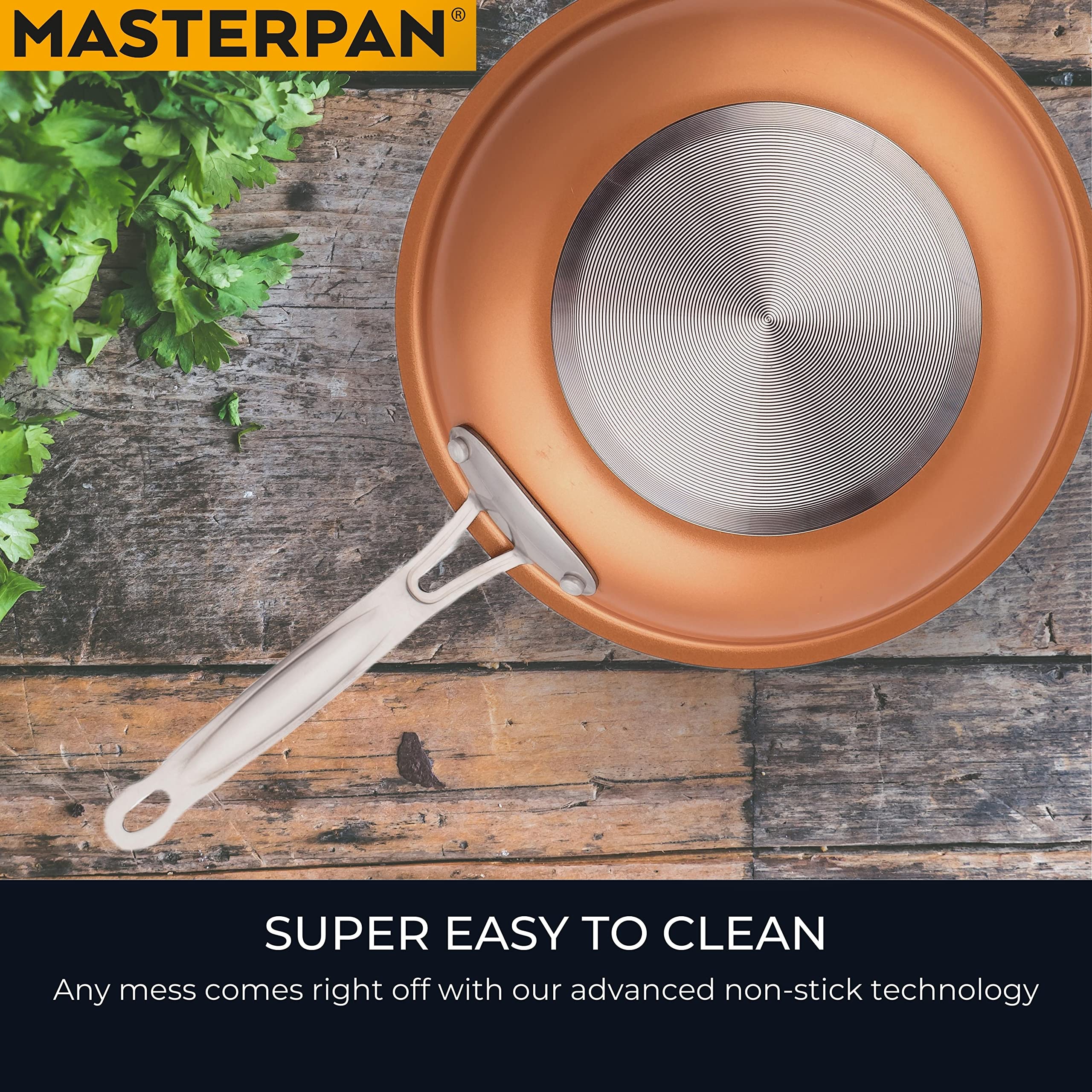 Masterpan Copper Tone 10 And 12 Inch Non-Stick Ceramic Frying Pans 2-Pack