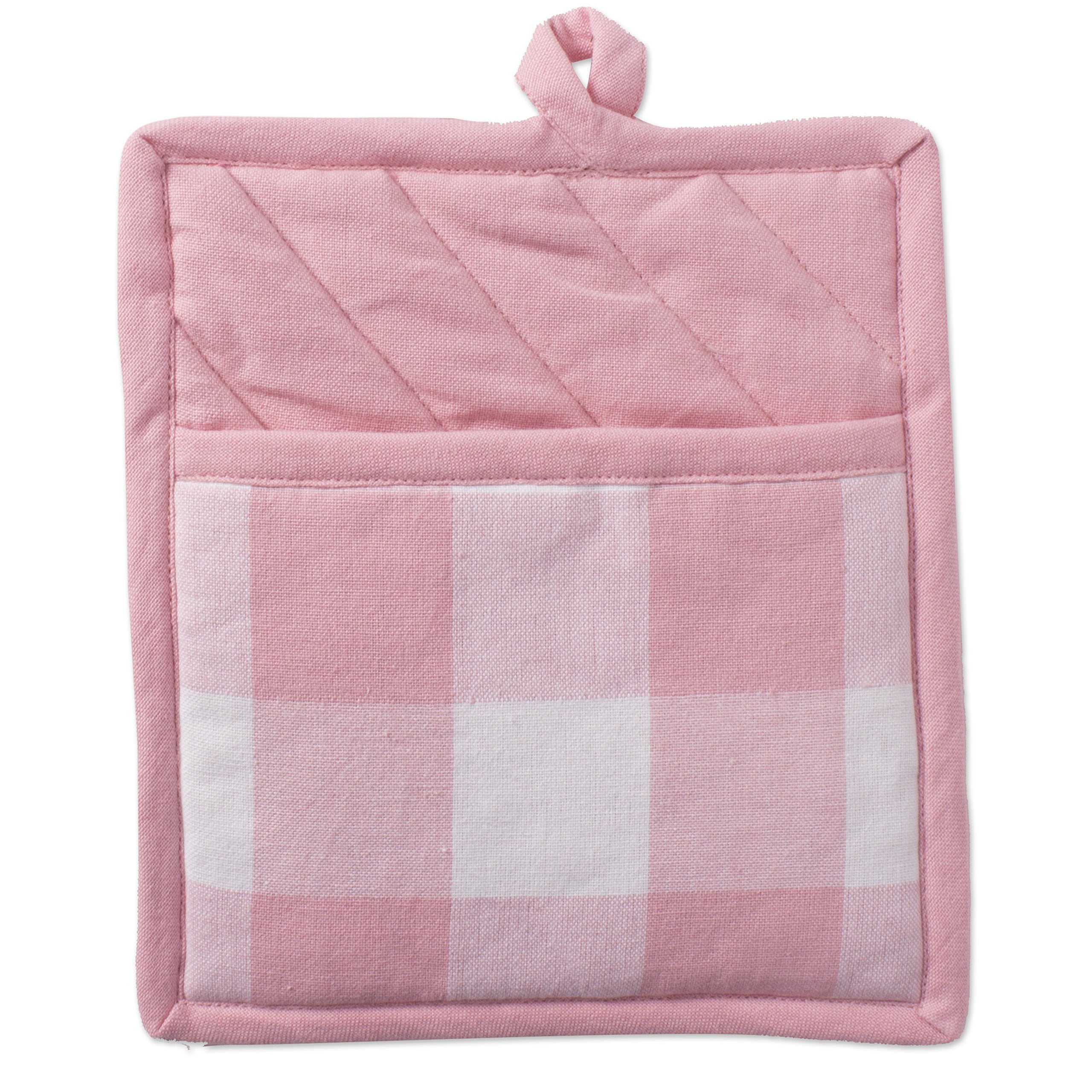 DII Pink Buffalo Check Potholder (Set of 2)