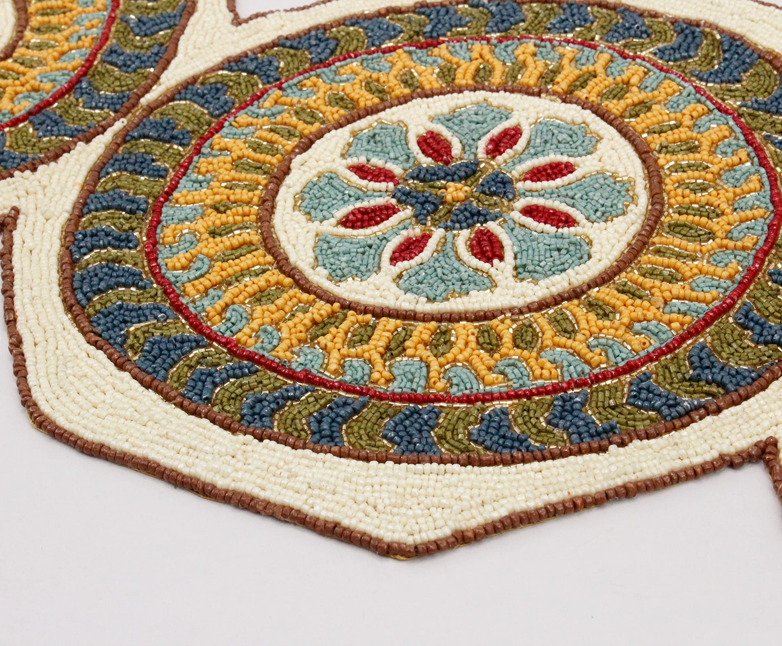 COTTON CRAFT Beaded Table Runner - Isabelle Moroccan Handmade Tablerunner - Halloween Harvest Fall Thanksgiving Holiday Christma