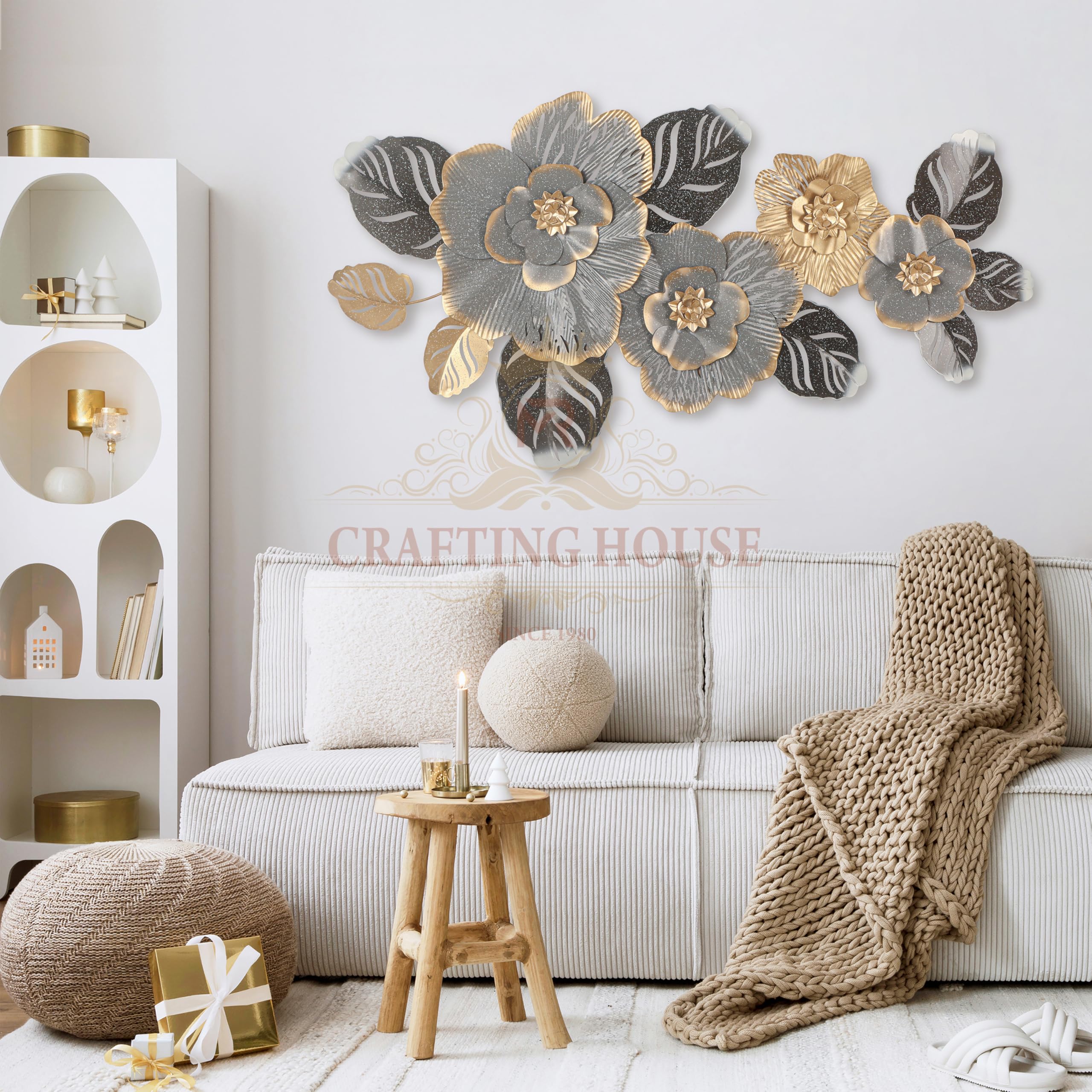 Mr Crafting House Modern Metal Art Decor Iron Wall Hanging Home Decoration Perfect For Living Room/Hotel/Restaurant/Bedroom/Draw