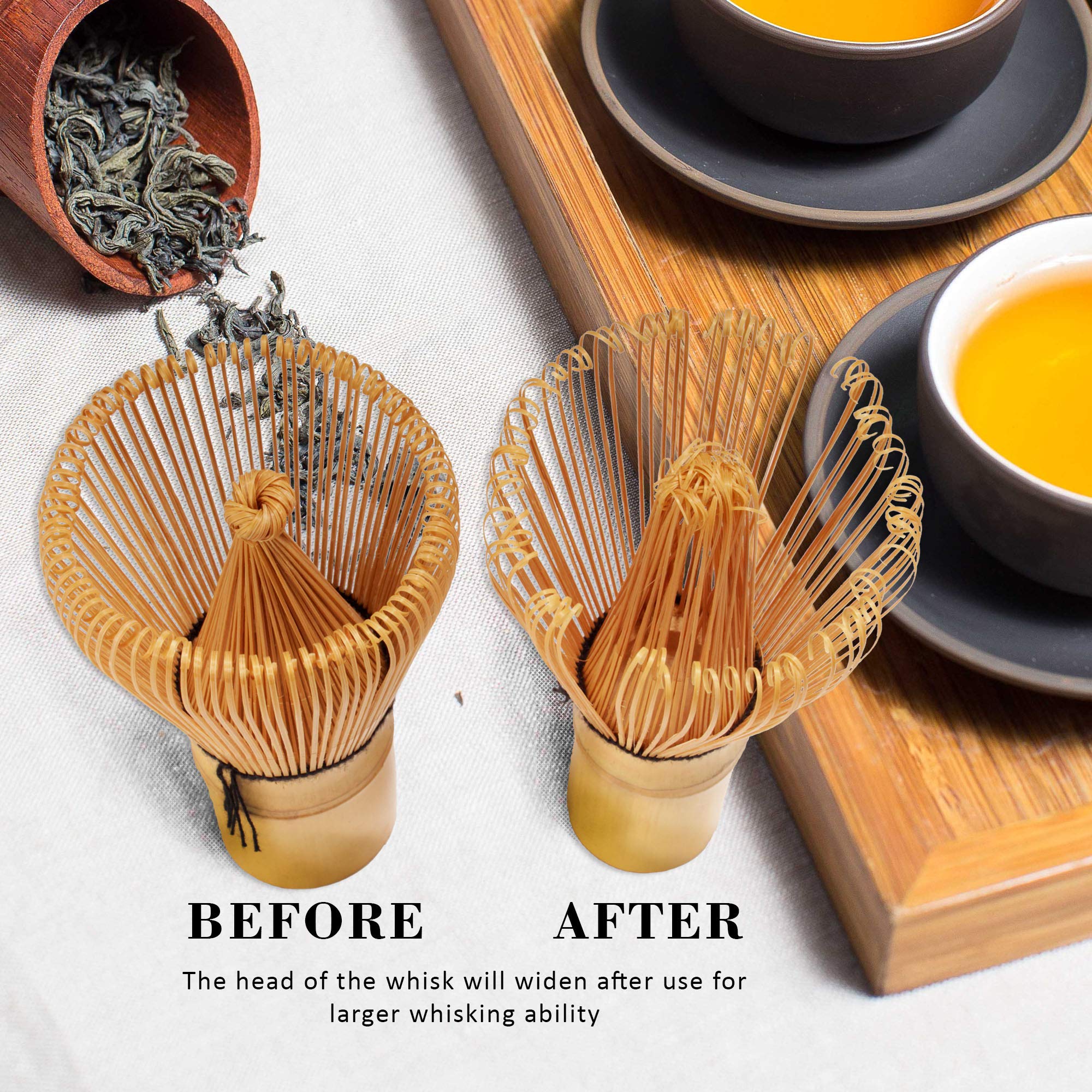 Bamboomn Matcha Bowl Set (Includes Bowl, Rest, Tea Whisk, Chasaku & Tea Spoon) 1 Set Mint Green