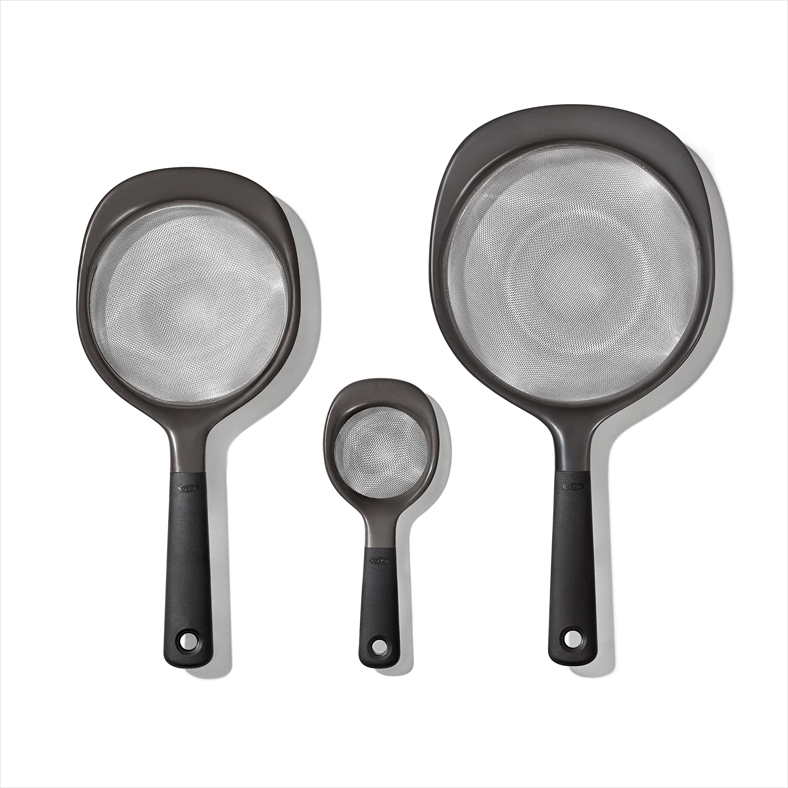 Oxo Good Grips 3-Piece Strainer Set, Black