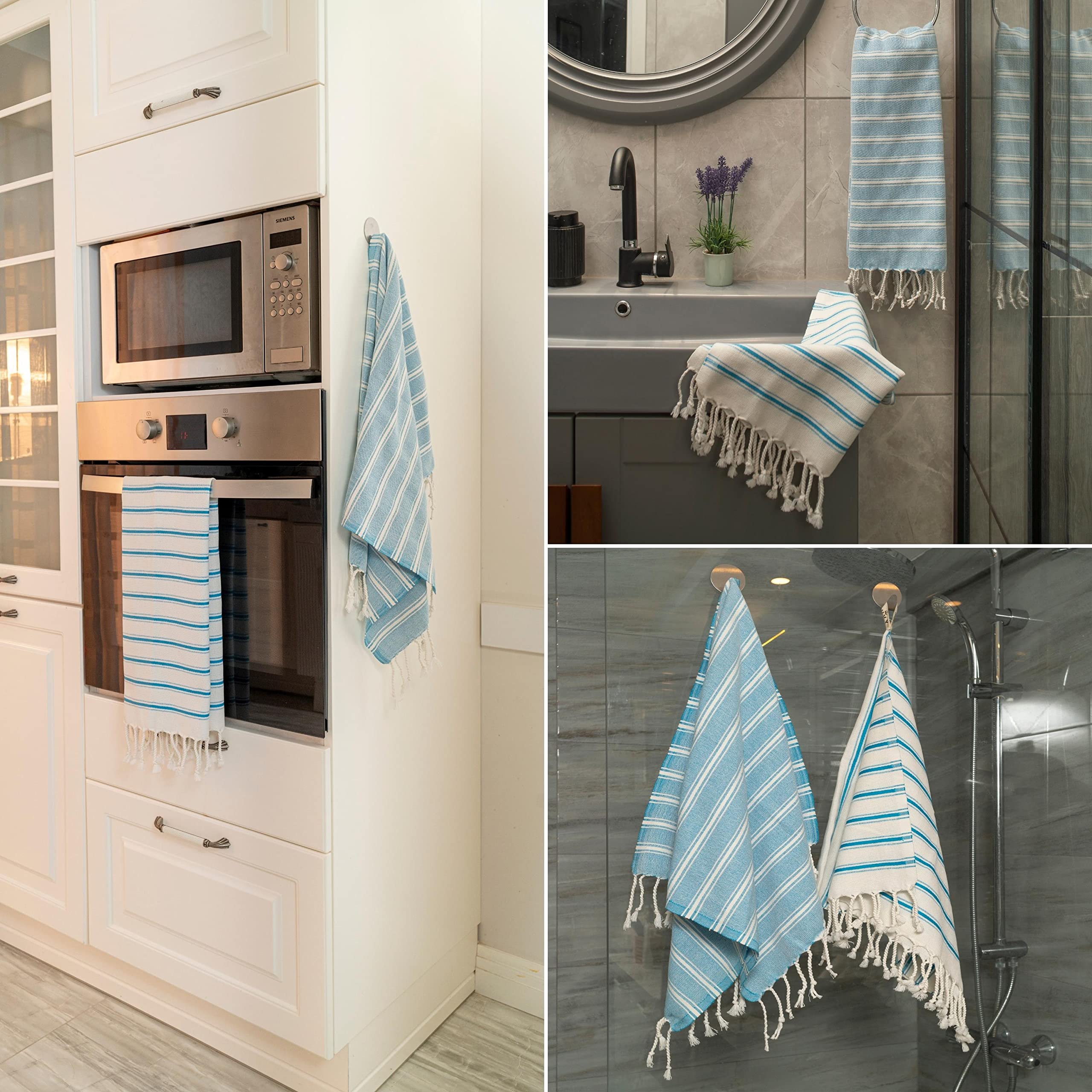 Ruvy Home Basics Turkish Hand Towels For Bathroom Set Of 2 | 18 ''X40 '', Cotton | Bathroom Hand Towels & Decorative Hand Towels