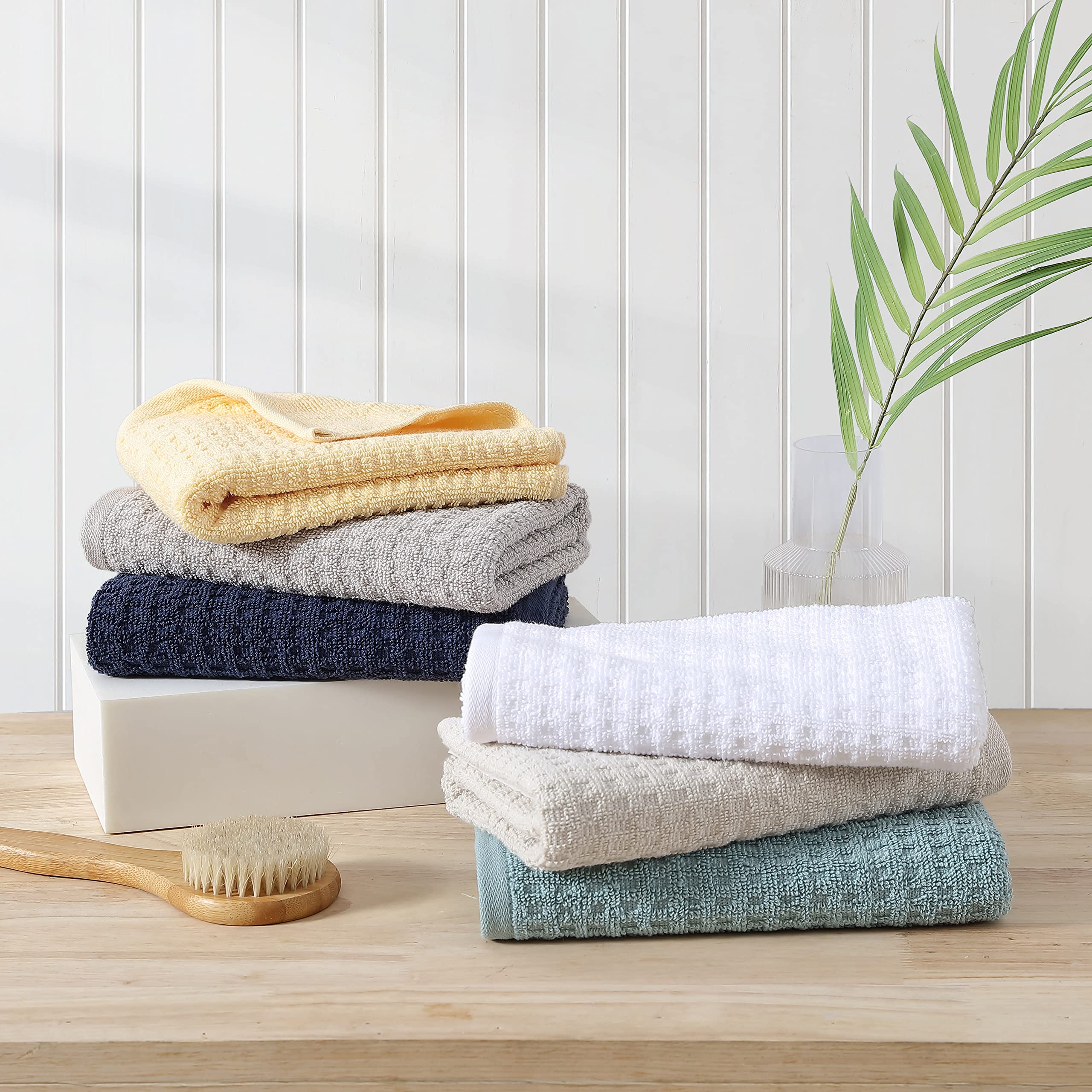 Tommy Bahama- Hand Towel Set, Highly Absorbent Cotton Bathroom Decor, Low Linting & Fade Resistant (Northern Pacific Grey, 2 Pie