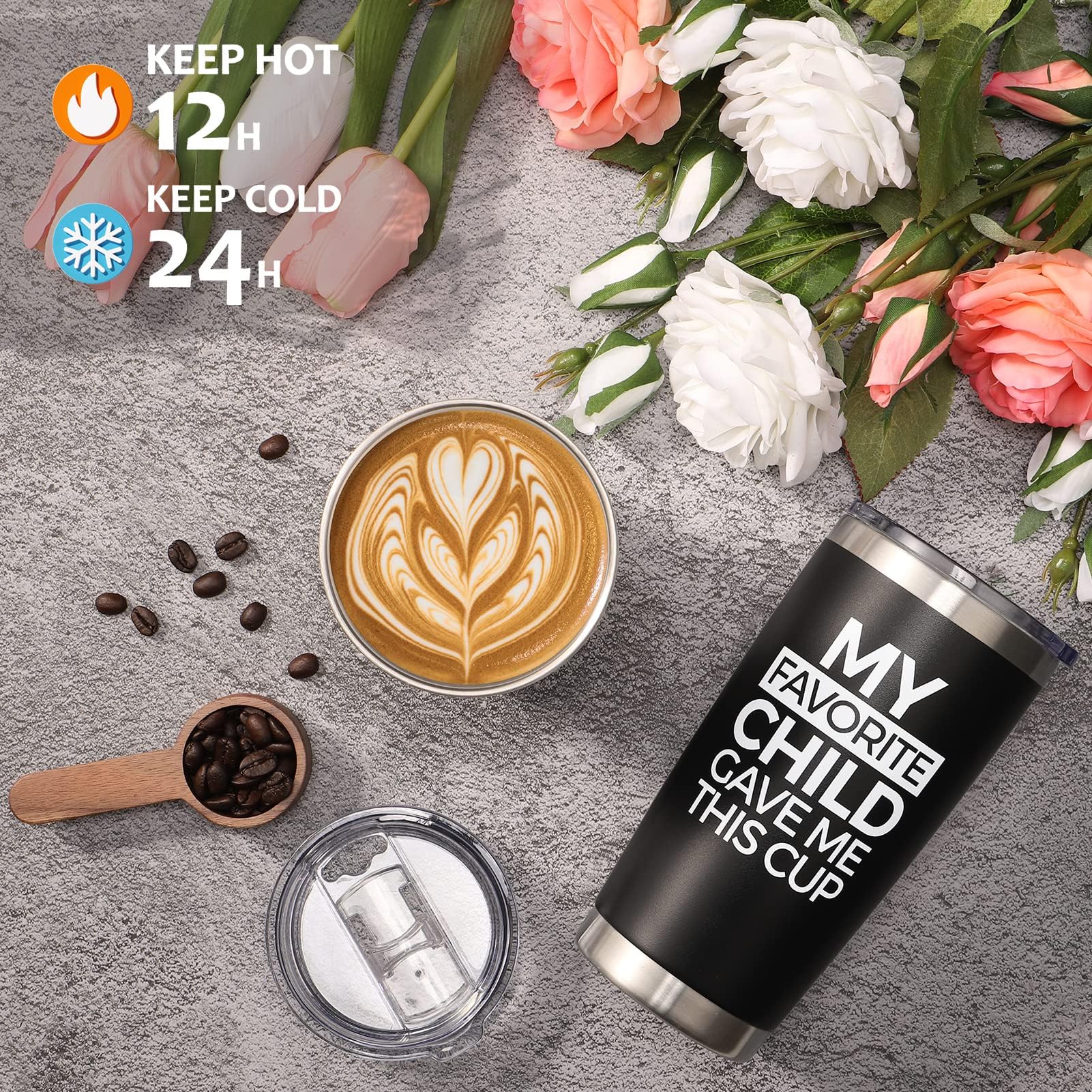 Fimibuke Christmas Gifts For Dad From Daughter, Son - 20 Oz Tumbler Gifts For Dad, Dad-In-Law, Father, Men - Favorite Child Best