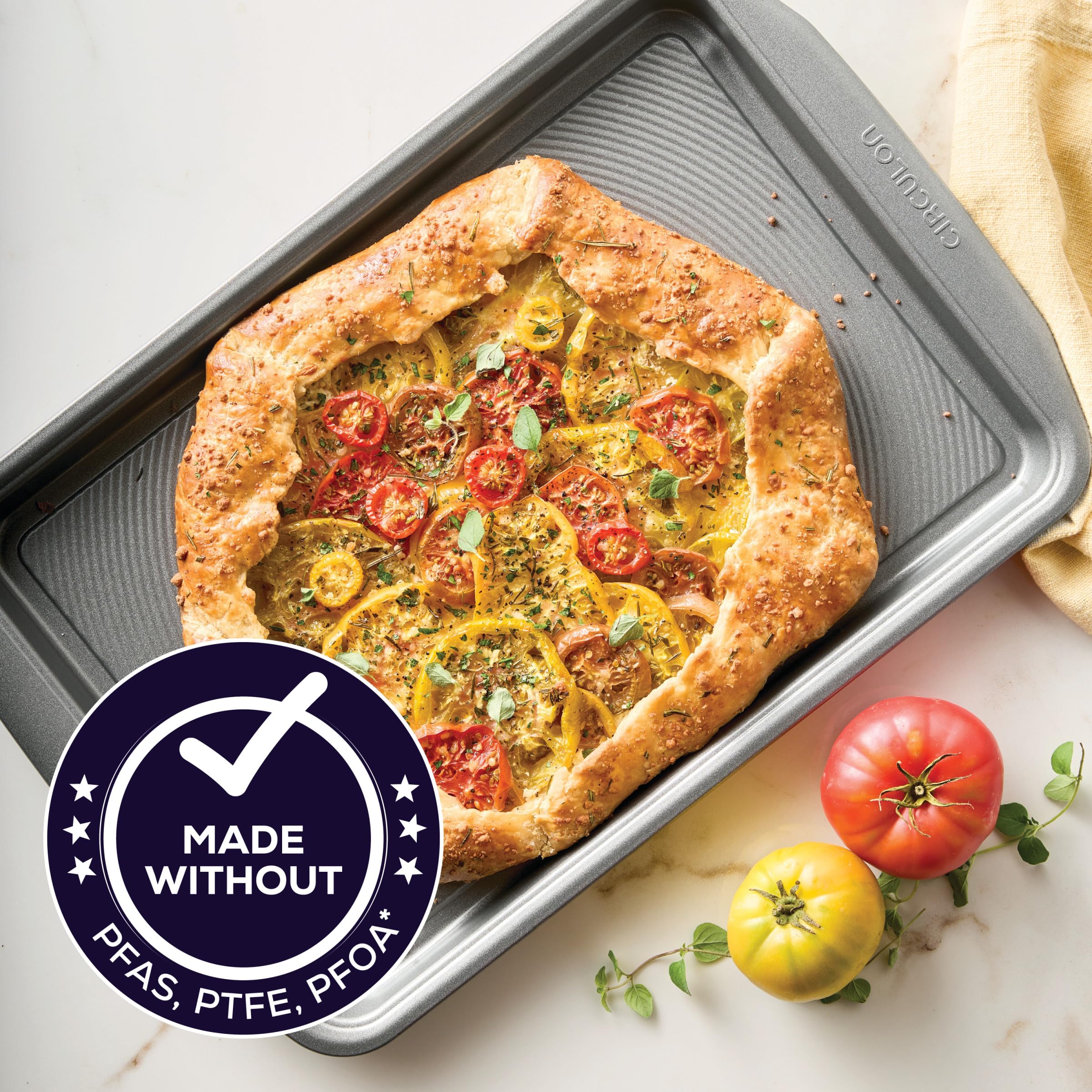 Circulon Nonstick Bakeware, Nonstick Cookie Sheet Baking Sheet - 10 Inch X 15 Inch, Gray