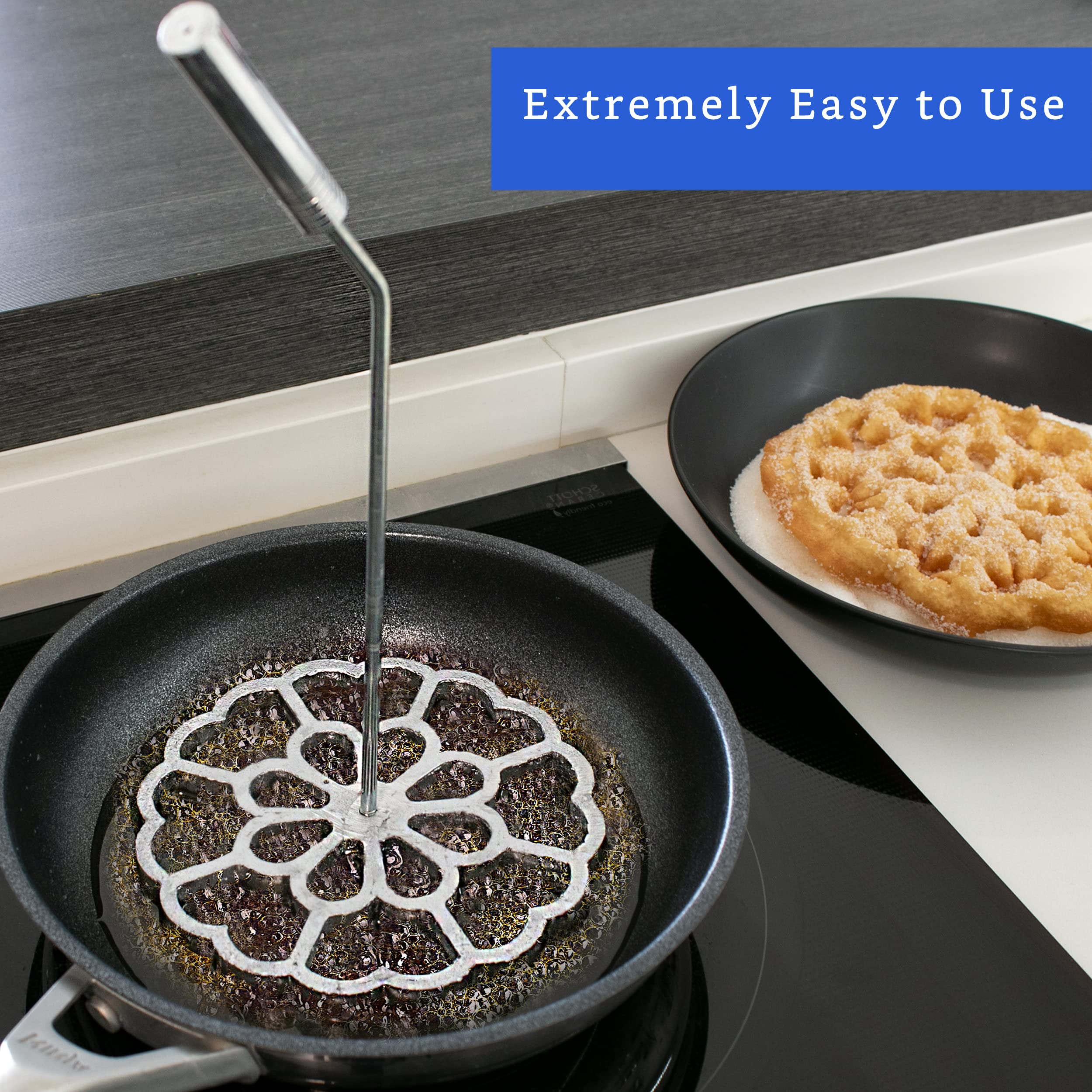 Bunuelos Mold With Handle X-Large (5.7 In Cast Aluminum) - Molde Para Buuelos De Viento Mexicanos - Buuelos De Viento Moldes - B