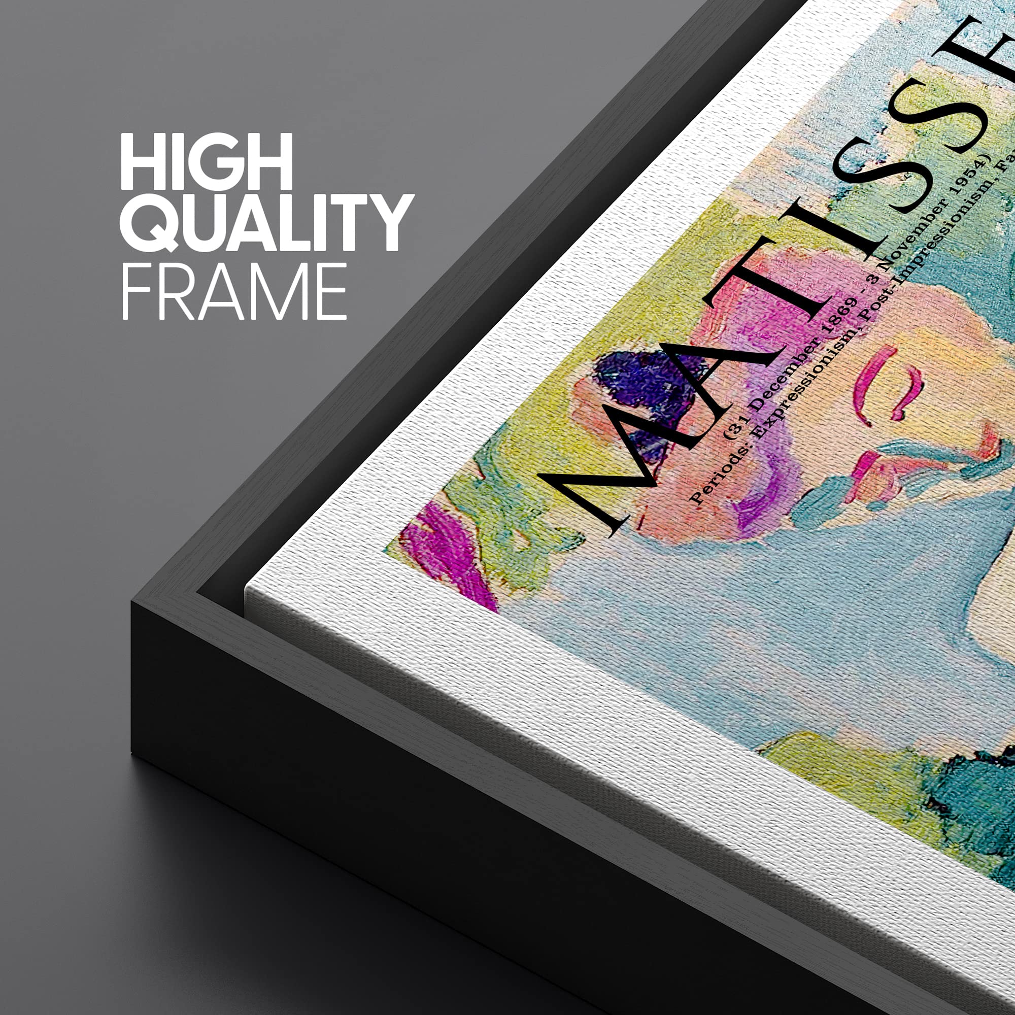 Signleader Framed Canvas Print Wall Art Matisse Woman In Garden Abstract Brushstroke Illustrations Expressionism Traditional Col