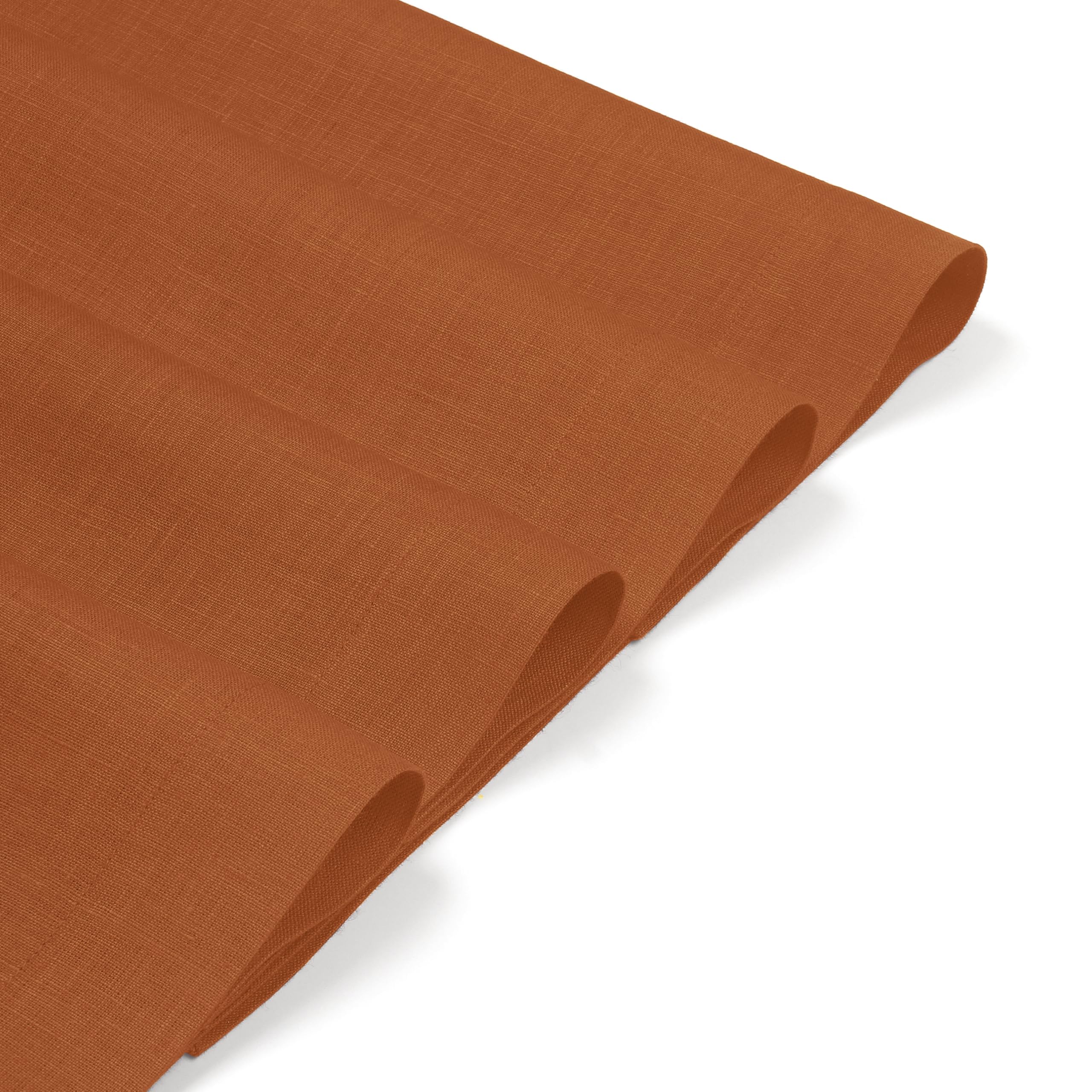 Dmoksha Fall Placemats 14 X 19 Inch, Rust Placemats Set Of 4, 100% Pure Linen Placemats, Hemmed Cloth Placemats, Perfect For Tha