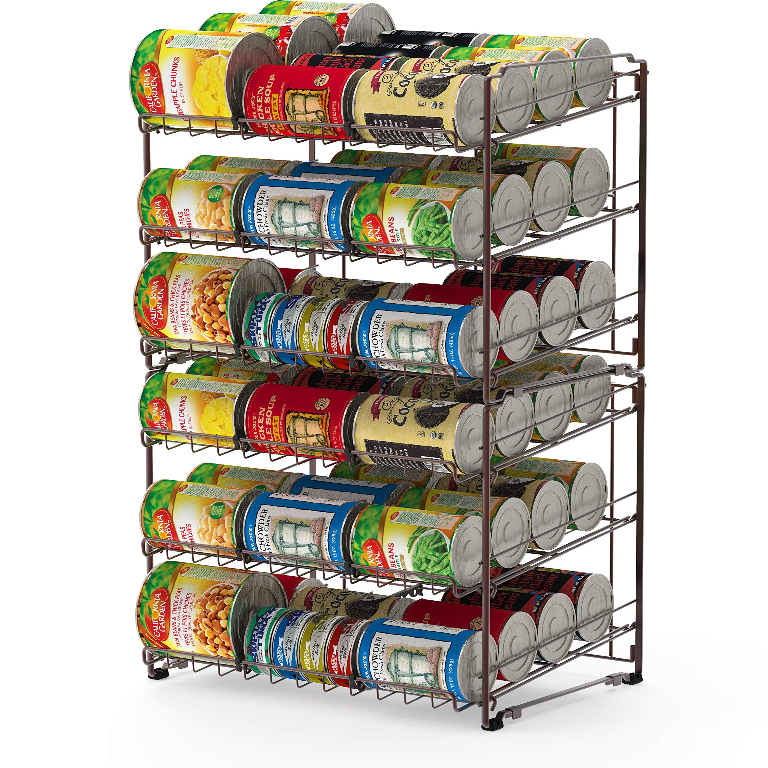 Simple Houseware Stackable Metal Can Rack Organizer, Bronze