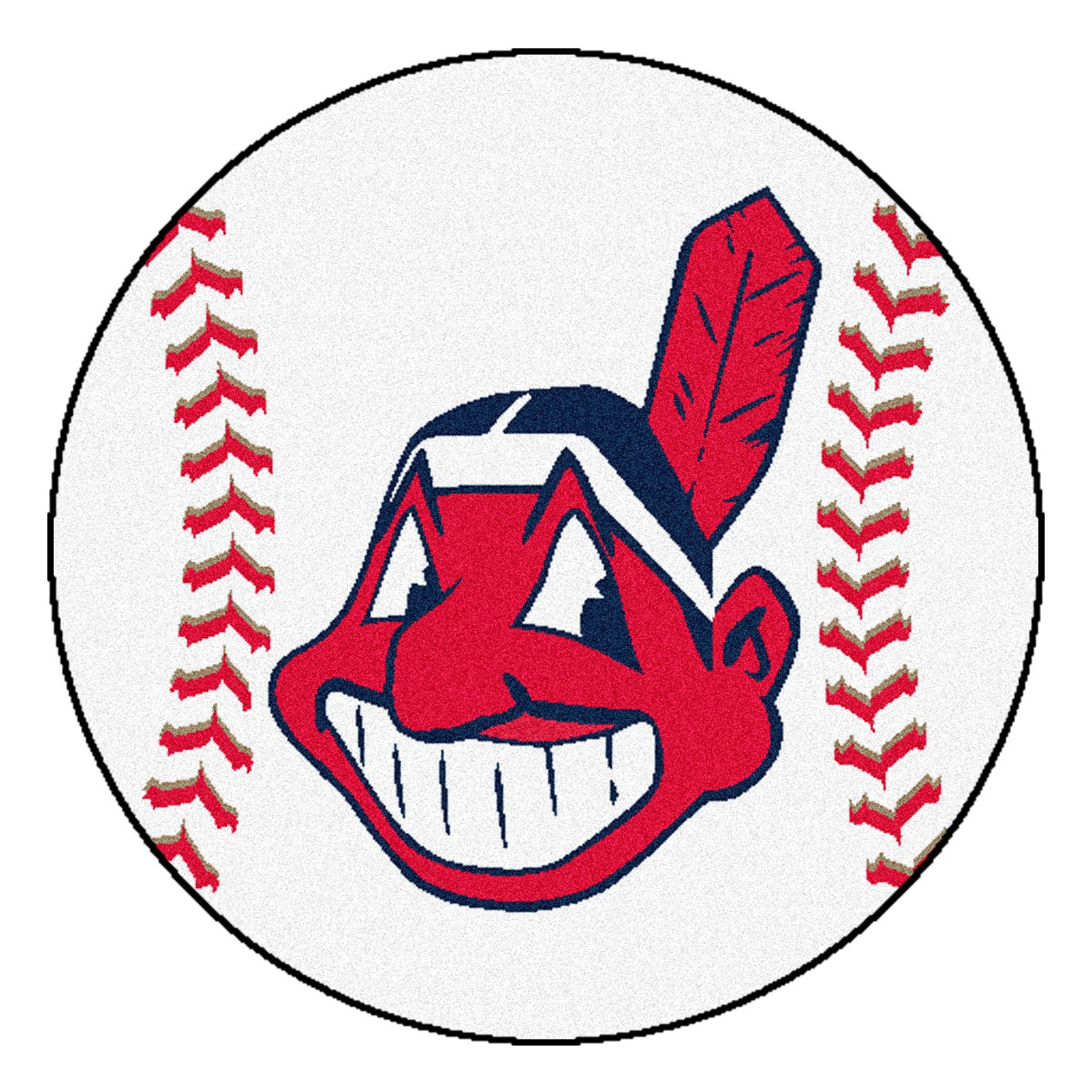 Fanmats 6377 MLB Cleveland Indians Nylon Baseball Rug