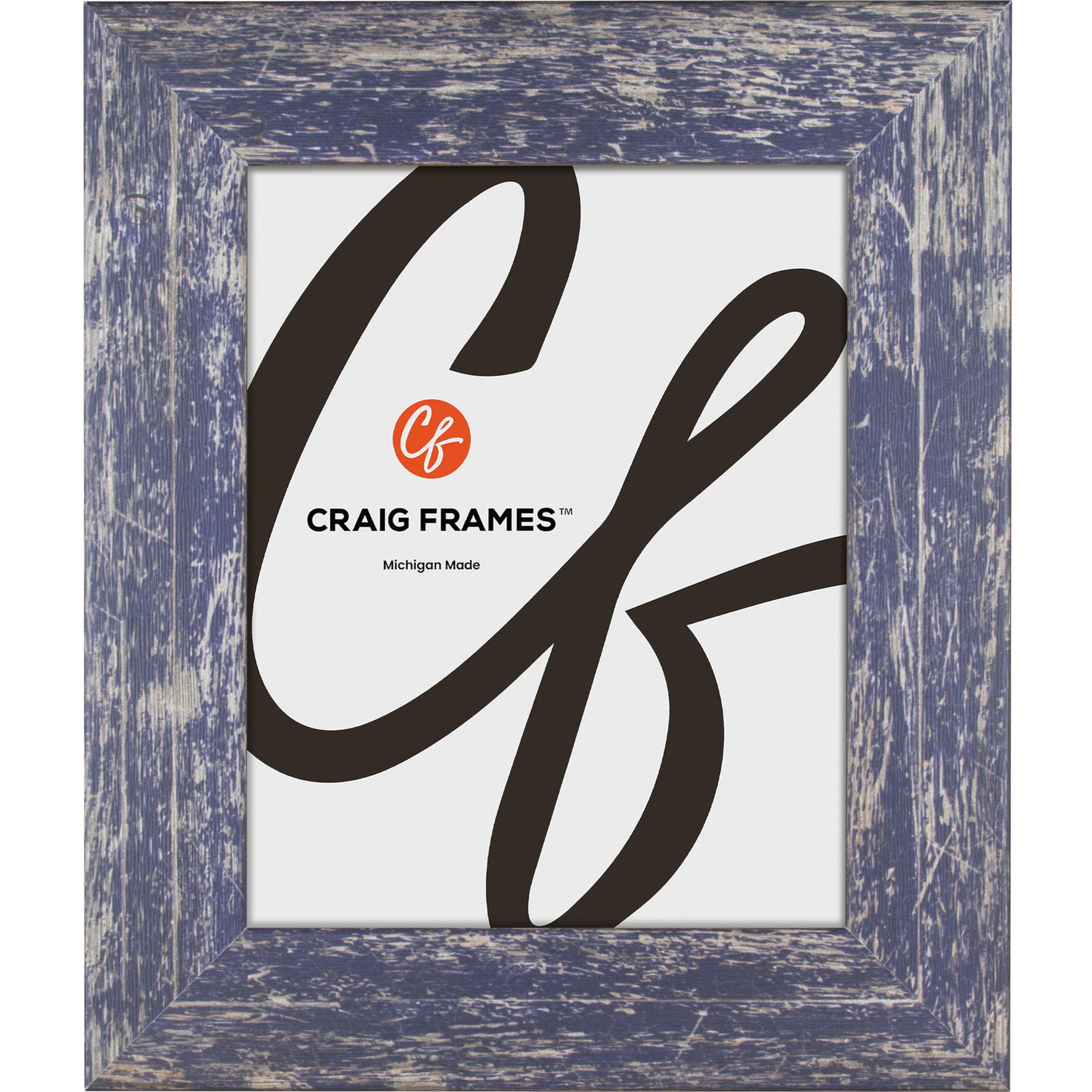Craig Frames American Barn, 17x30 Picture Frame, Faux Barnwood, Blue