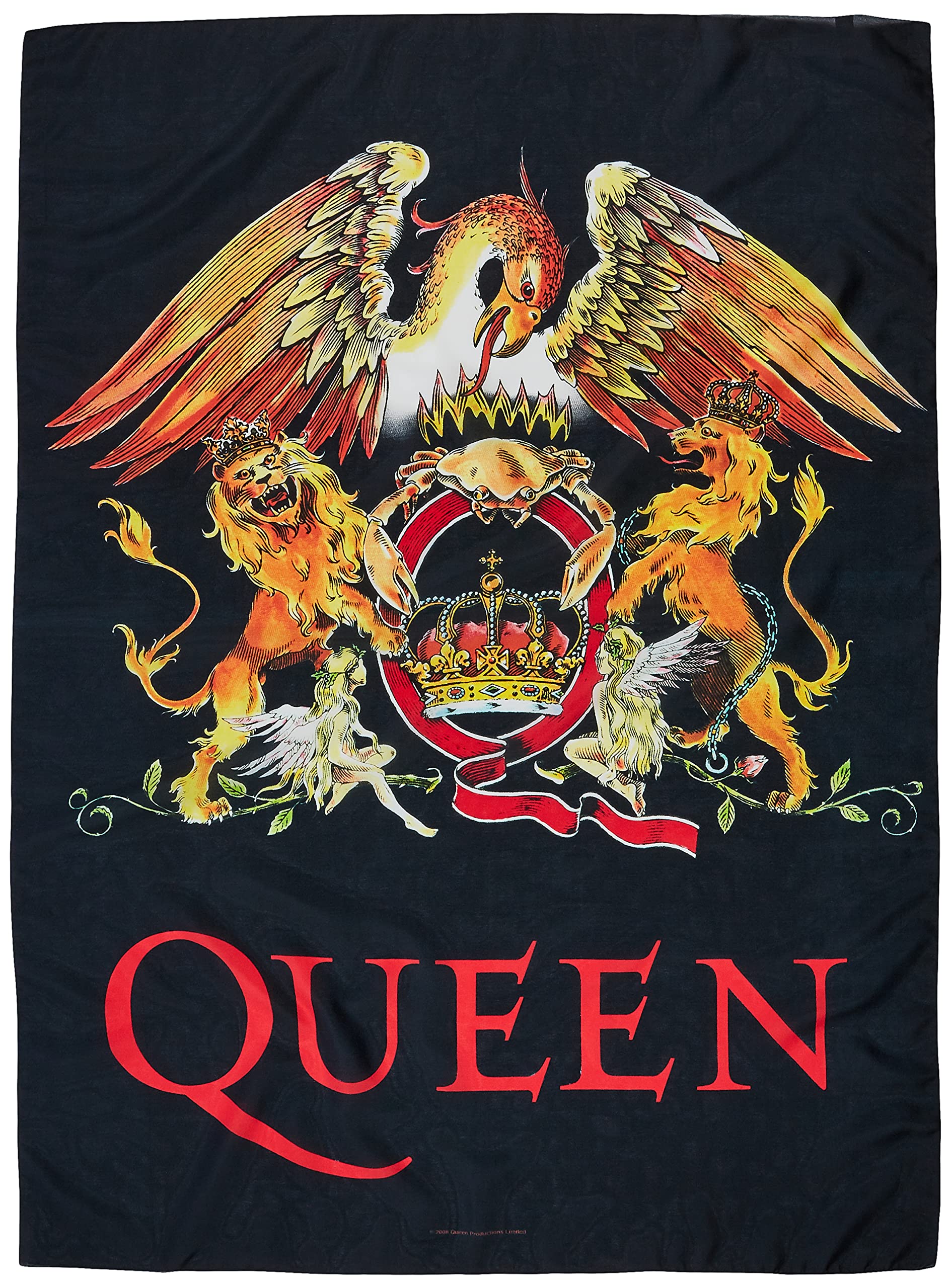 Heart Rock Original Queen Crest Flag, Fabric, Multicoloured, 110   X 75   X 0.1   Cm