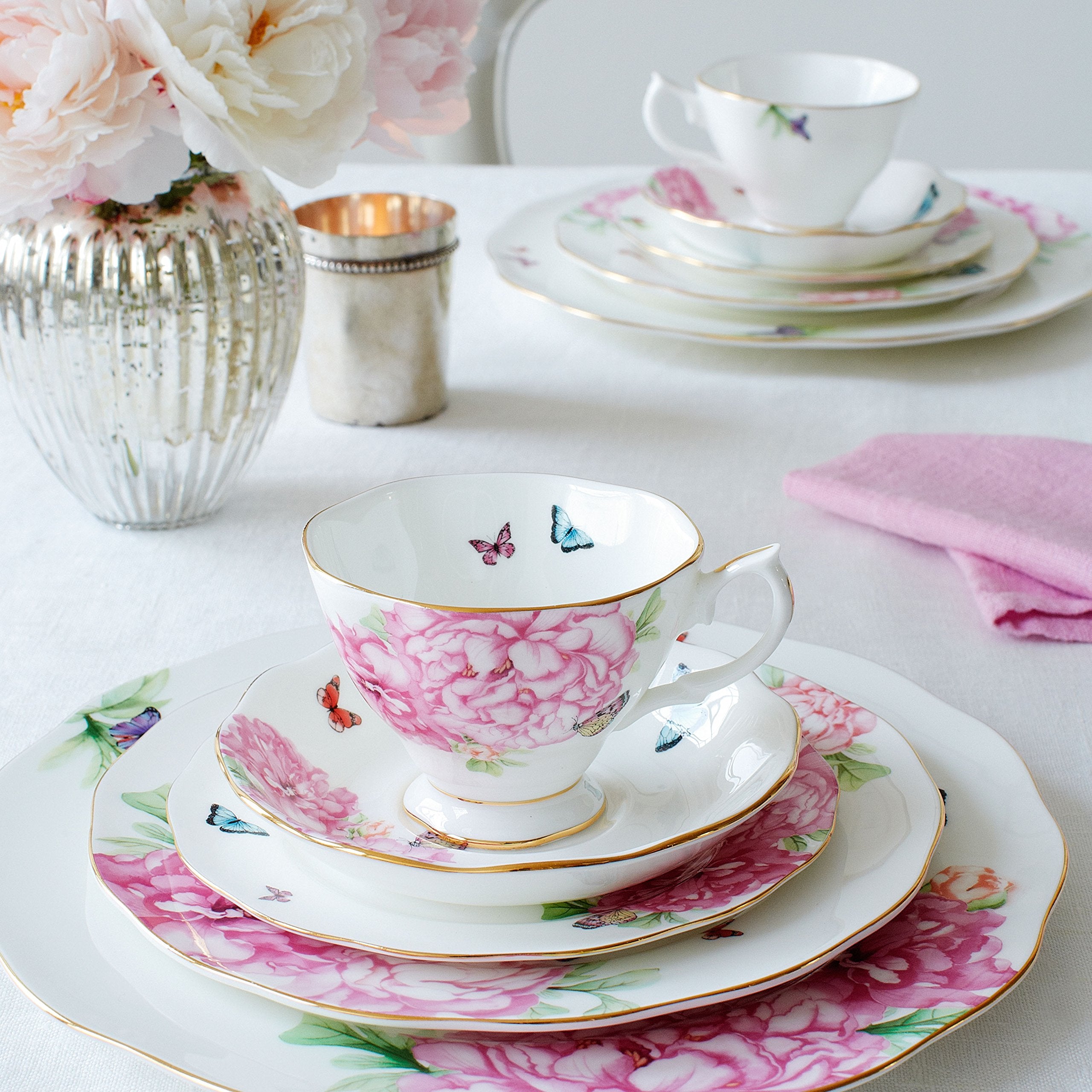 Miranda Kerr For Royal Albert Gratitude 3-Piece Set (Teacup, Saucer & Plate 8'')