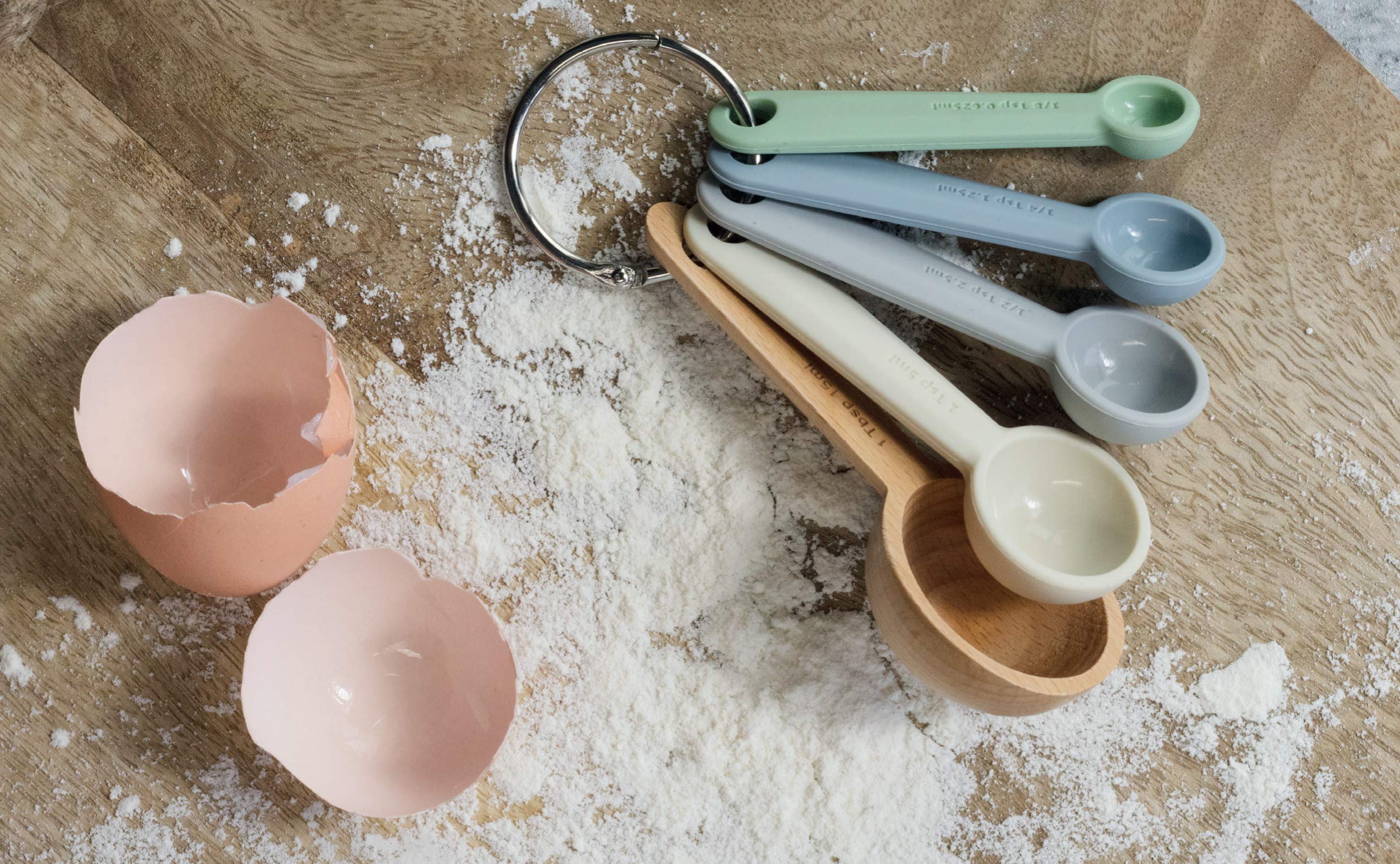 Zeal Measuring Spoon Set, Silicone, Neutral Multi, 11 X 4.7 X 5.5 Cm
