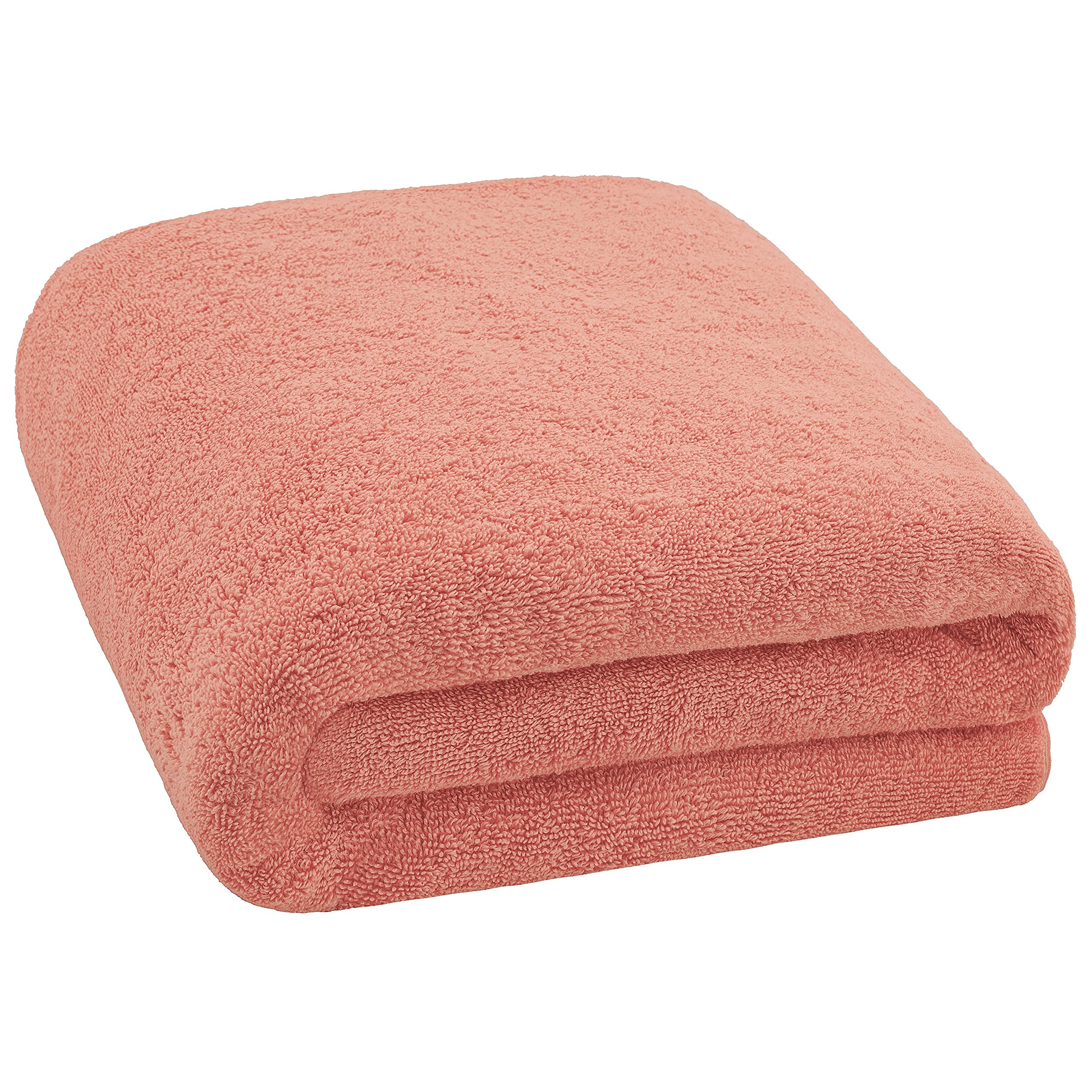 Cotton Paradise Oversized Bath Sheet  100% Cotton 40x80 Clearance Bath Towel Sheet  Jumbo Large Bath Towel for Bathroom  Coral Bath Sheet