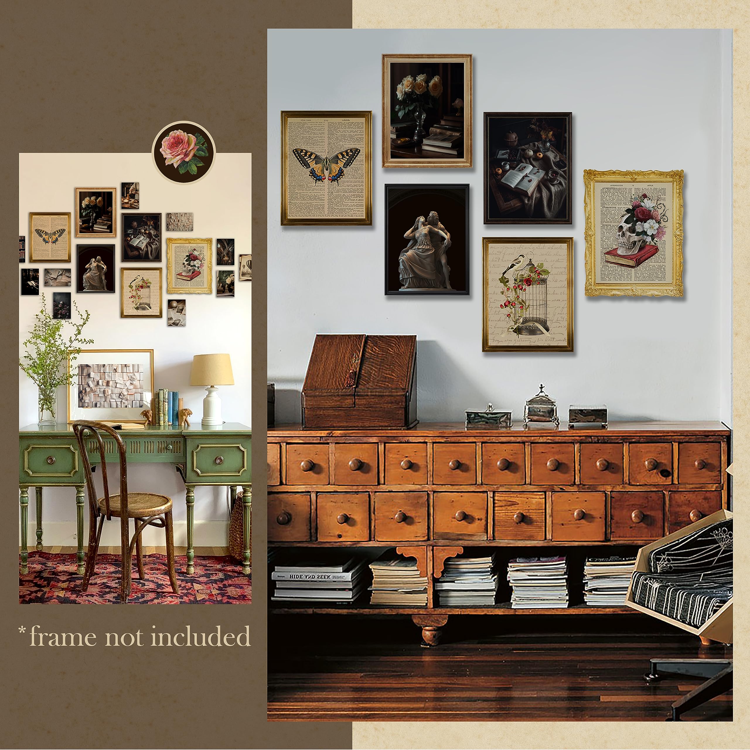 97 Decor Dark Academia Room Decor - Light Academia Room Decor  Dark Academia Decor  Brown Dark Aesthetic Room Decor  Academia Aesthetic Vintage Poster  Light Academia Aesthetic Picture (8x10 UNFRAMED)